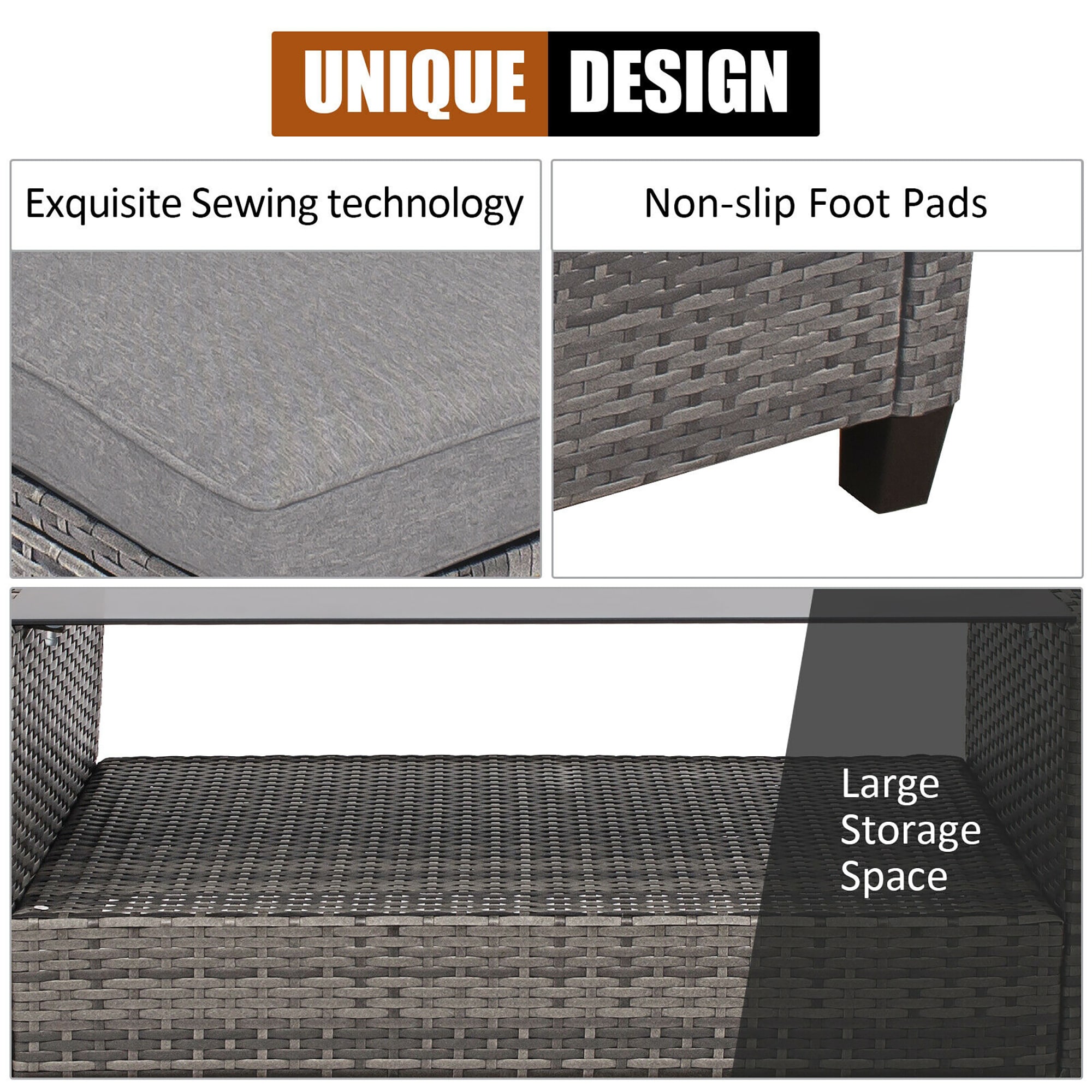 Forclover HYFL-569GR+ Patio-Conversation-Sets - View #9