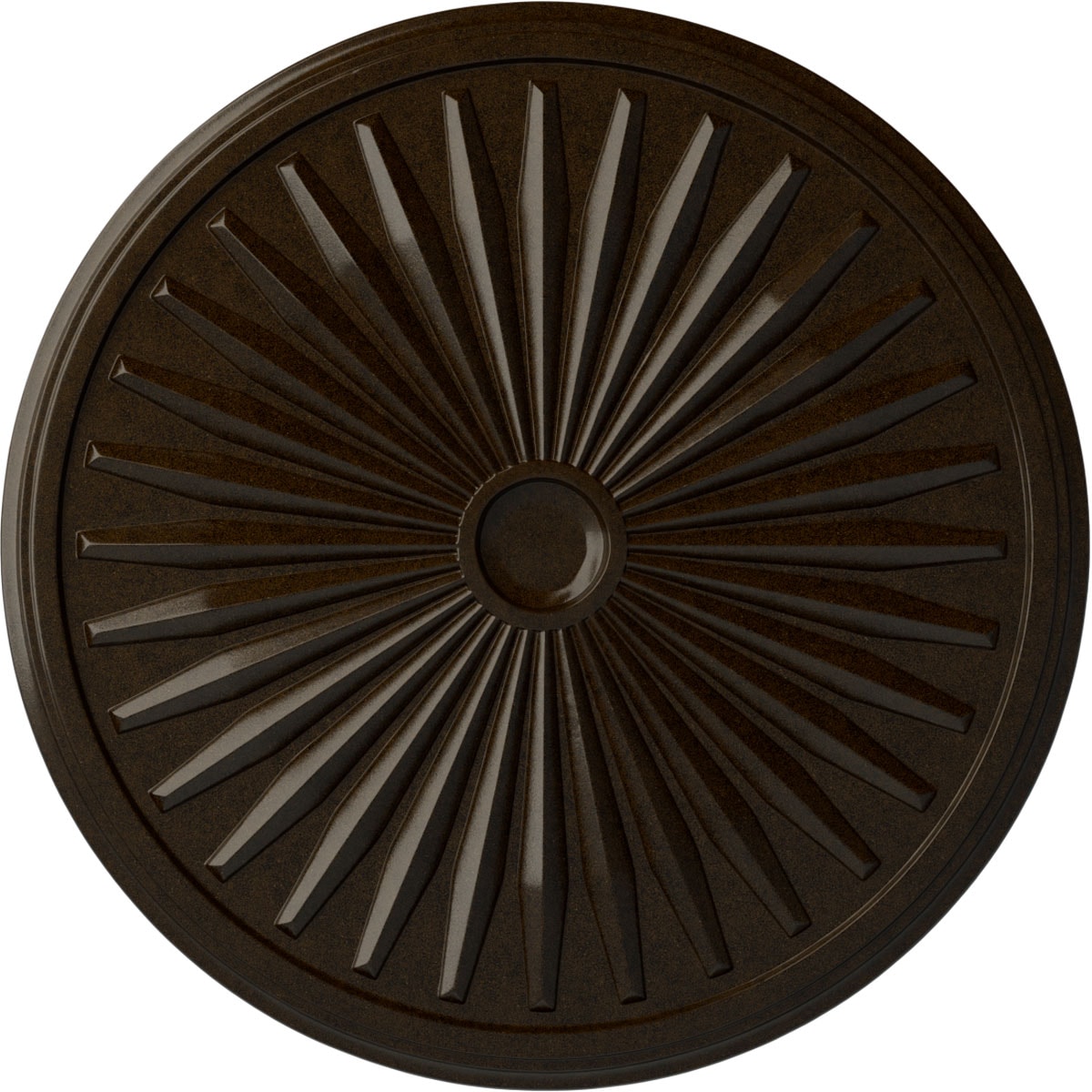 Ekena Millwork CM33LEBZS Leandros 33.125-in W x 33.125-in L Painted Bronze Polyurethane Whole Ceiling Medallion