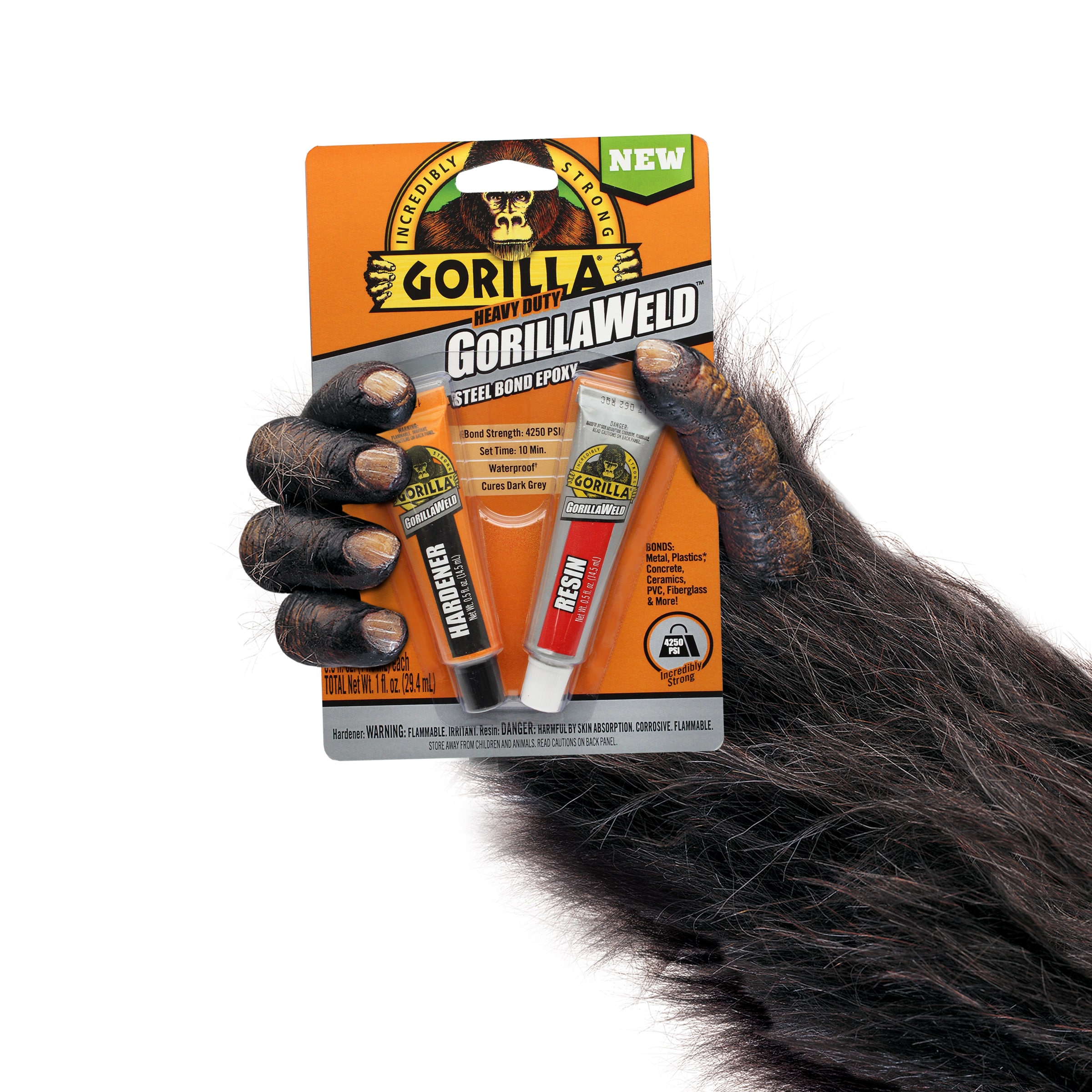 Gorilla Stainable UV Resistant Epoxy Adhesive, 2-Part, Dual