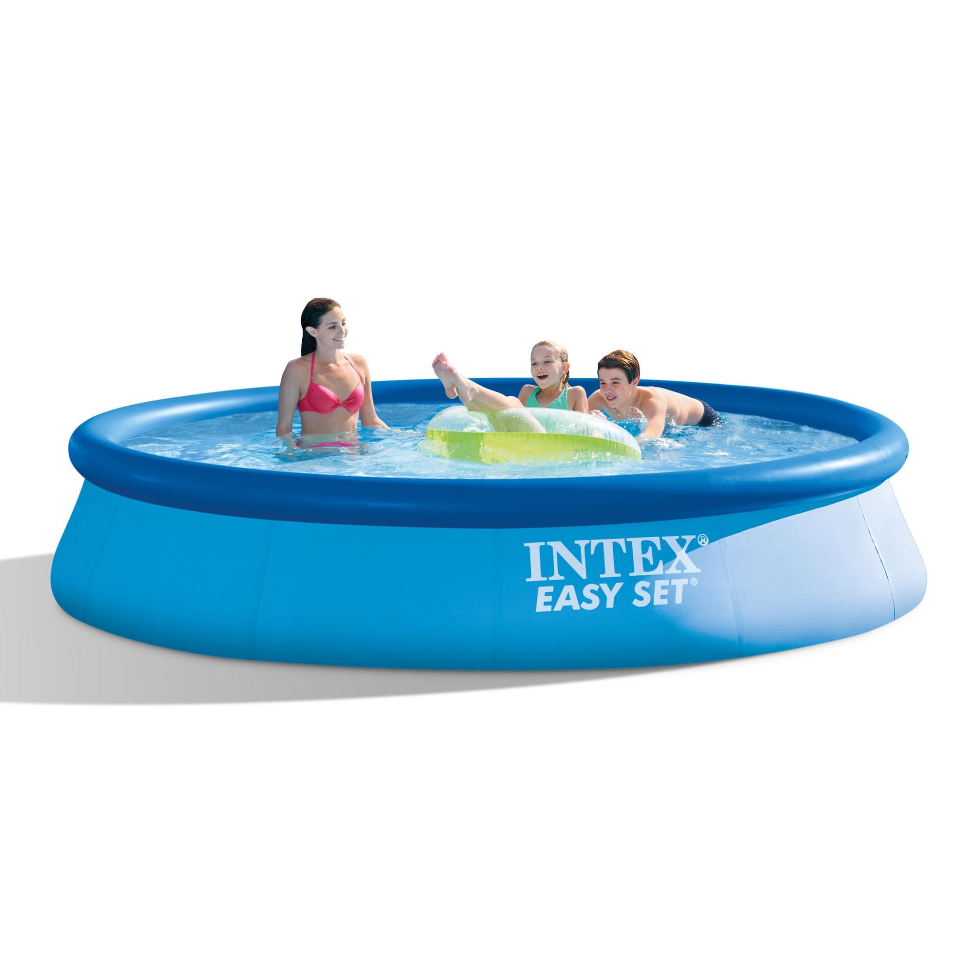 kaffe Hovedkvarter råolie Intex 13-ft x 13-ft x 32-in Inflatable Top Ring Round Above-Ground Pool  with Filter Pump in the Above-Ground Pools department at Lowes.com