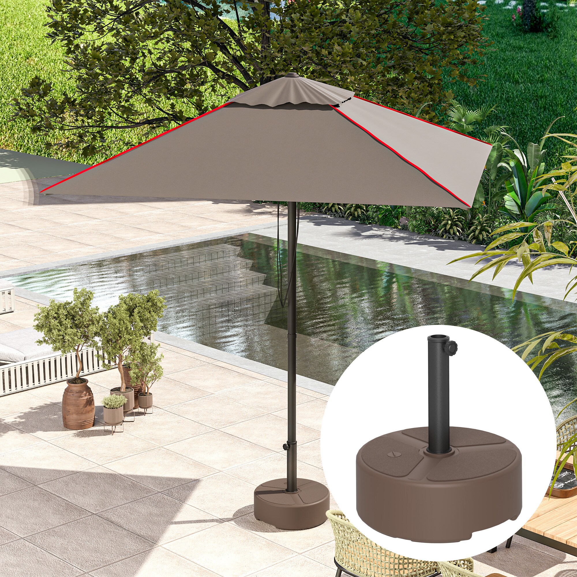 Outsunny 84D-373V00BN Umbrella-Bases - View #4
