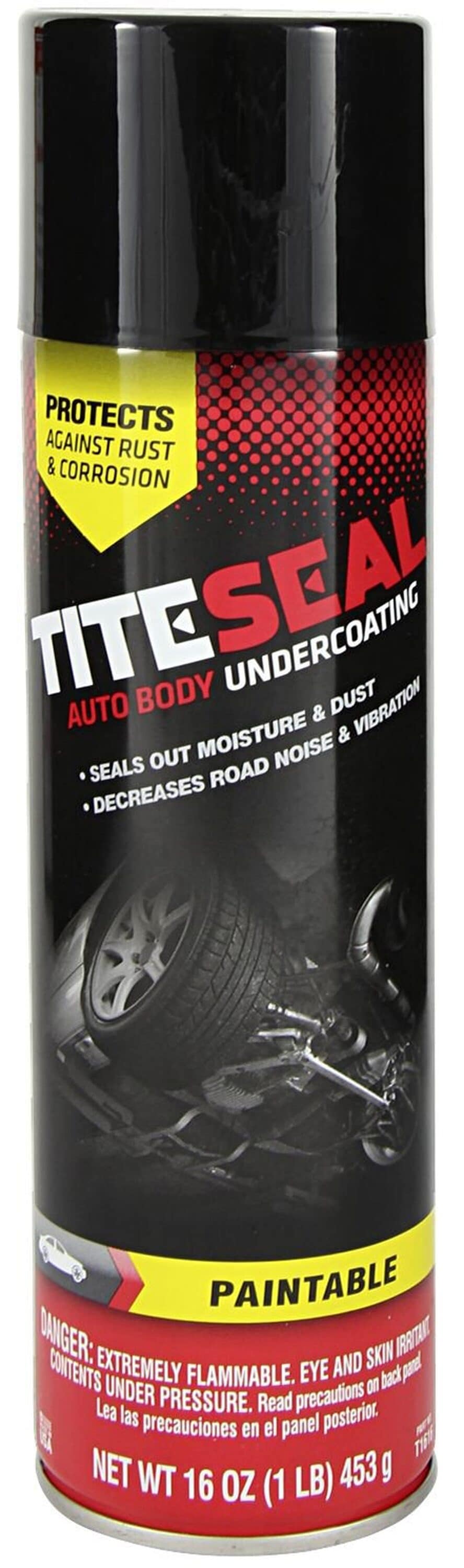 TITESEAL by GUNK T1616 Paintable Auto Body Undercoating 16 oz #T1616