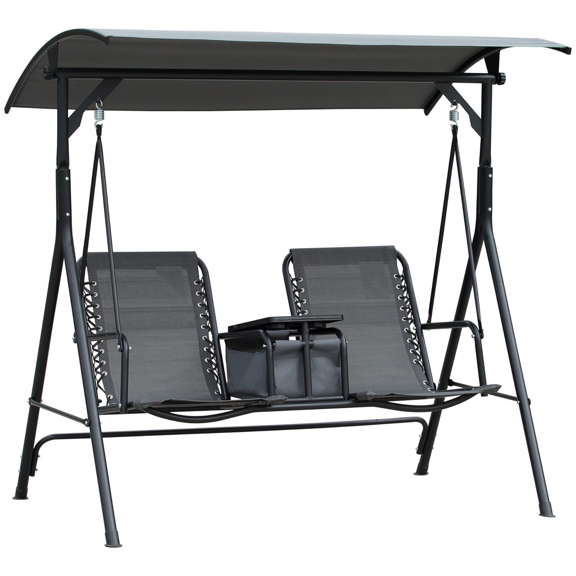 Bayfeve BFAOS-4122-SW Patio Swing Chair 2 -person Gray Steel Outdoor Glider