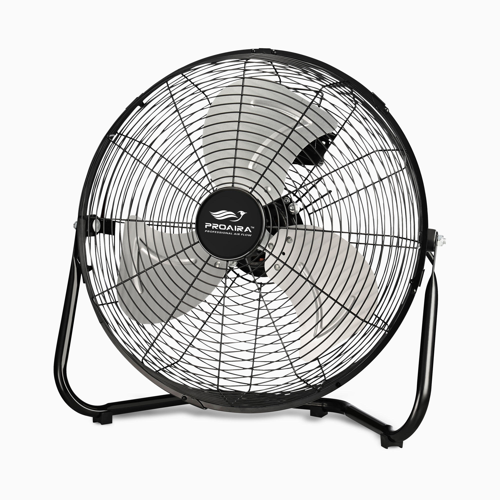 PROAIRA 12-in 120-Volt 3-Speed High Velocity Indoor Black Floor Fan ...