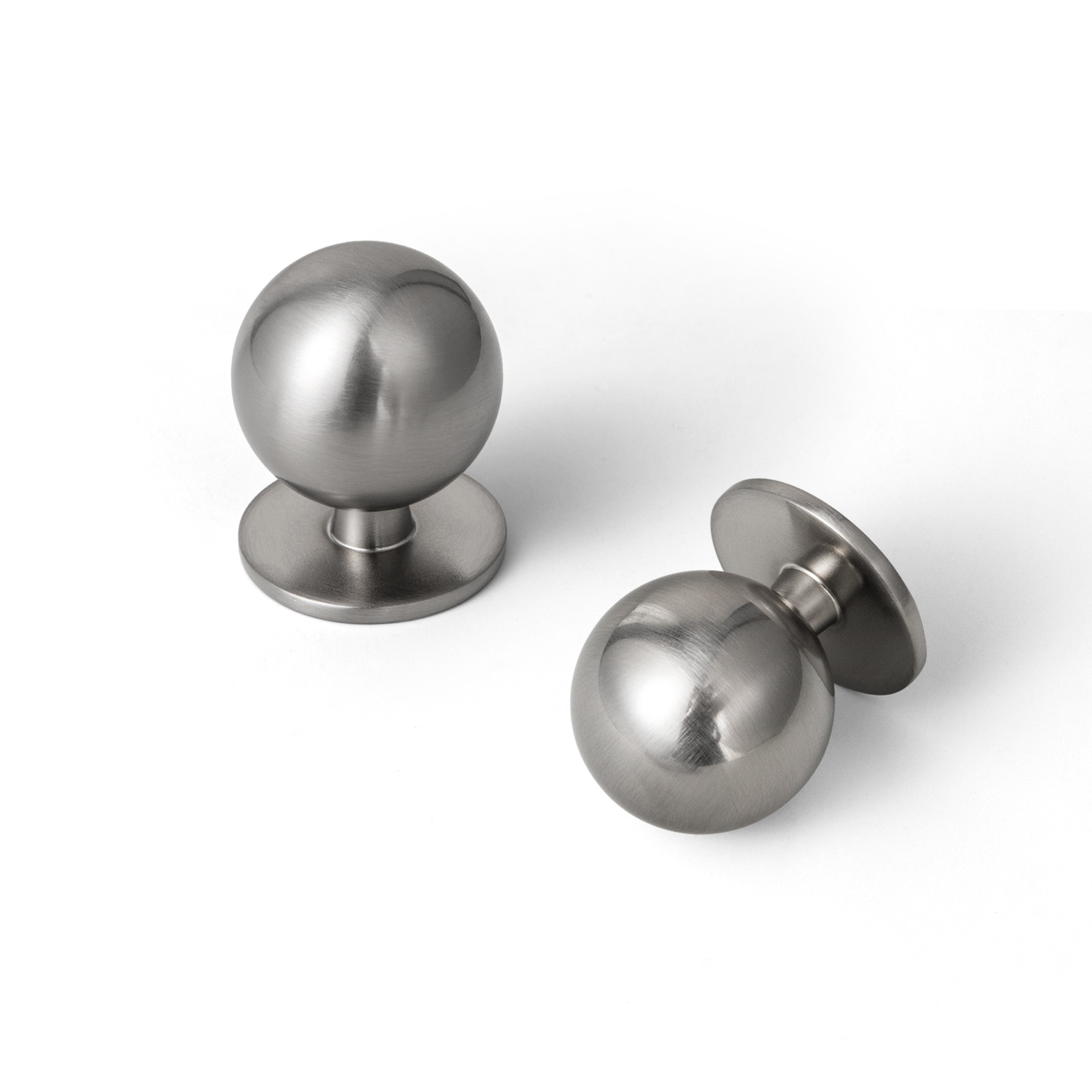 Miaokesen 9595LN-DK 1-in Satin Nickel Round Modern Cabinet Knob 12 -Pack