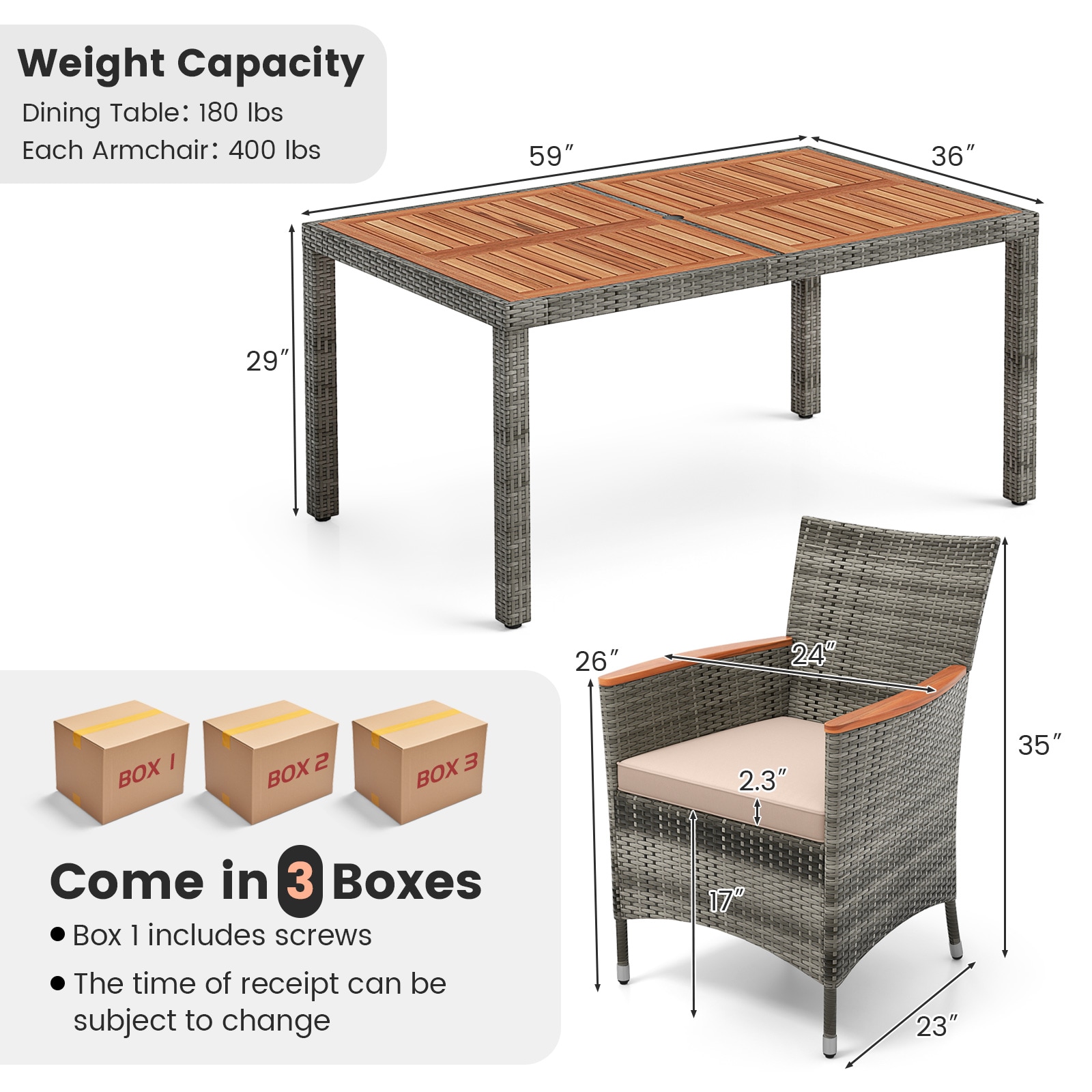 Forclover HBV-65219B Patio-Dining-Sets - View #8