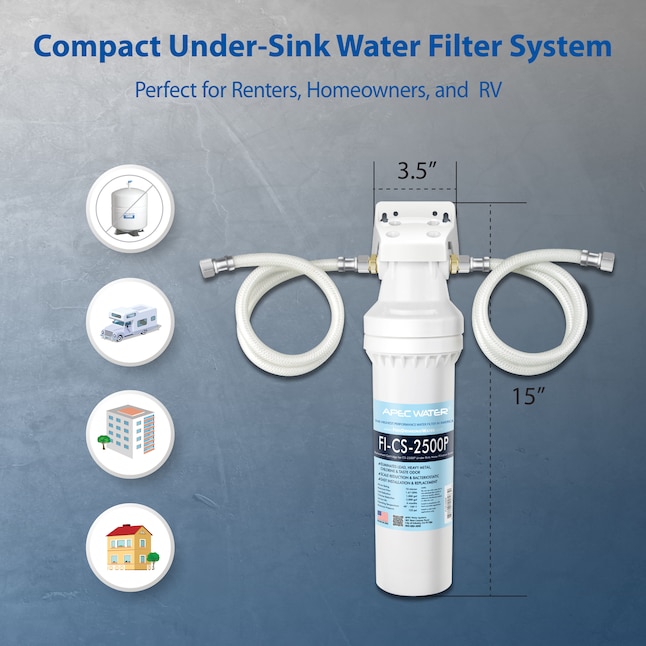 APEC Water CS-2500P Premium Scale Inhibitor Single-stage Gac Under Sink ...