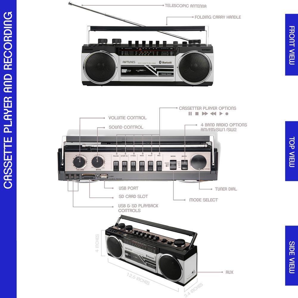 Riptunes RACR-400S Boomboxes-Radios - View #3
