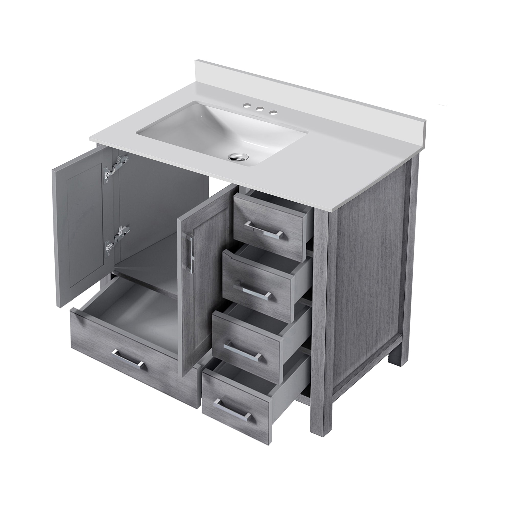 Lexora LJ342236SDWQ000L Bath-Vanity-Combo - View #3