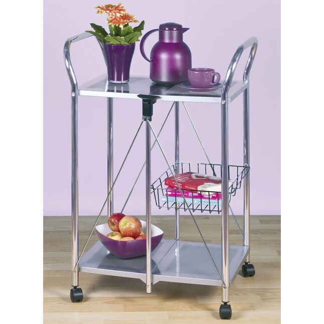 WENKO Stainless Steel Metal Base with Stainless Steel Top Kitchen Cart (22.2-in x 17.3-in x 35.6-in) WENKO Stainless Steel Metal Base with Stainless Steel Top Kitchen Cart (22.2-in x 17.3-in x 35.6-in)