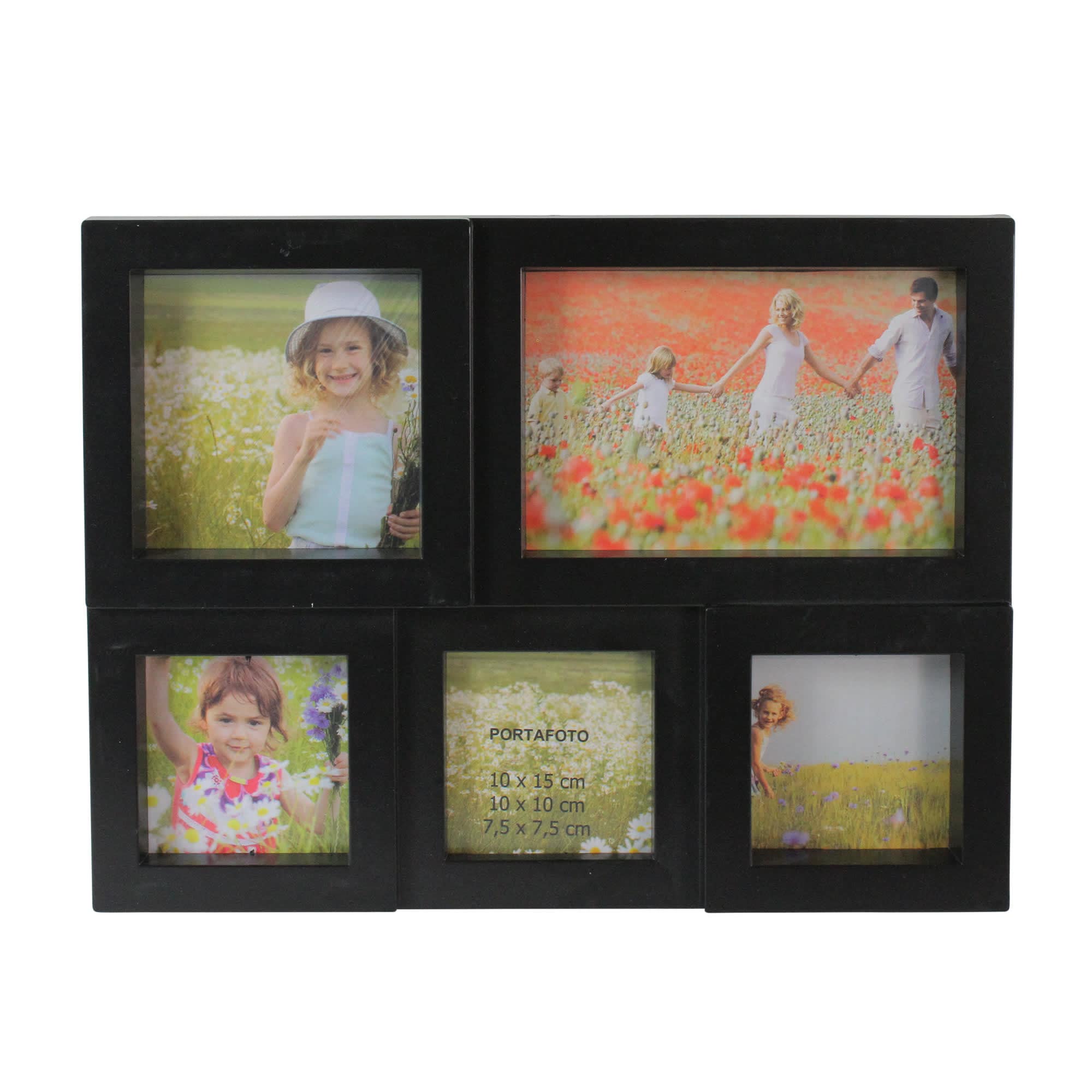 Multi-Sized Photo Collage Picture Frame - 11.5 inch - Black
