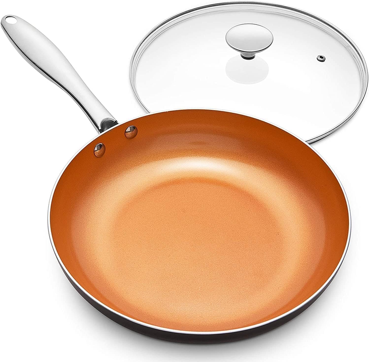 Michelangelo LHV1020029 2 -Piece 8-in Aluminum Cooking pan with Lid