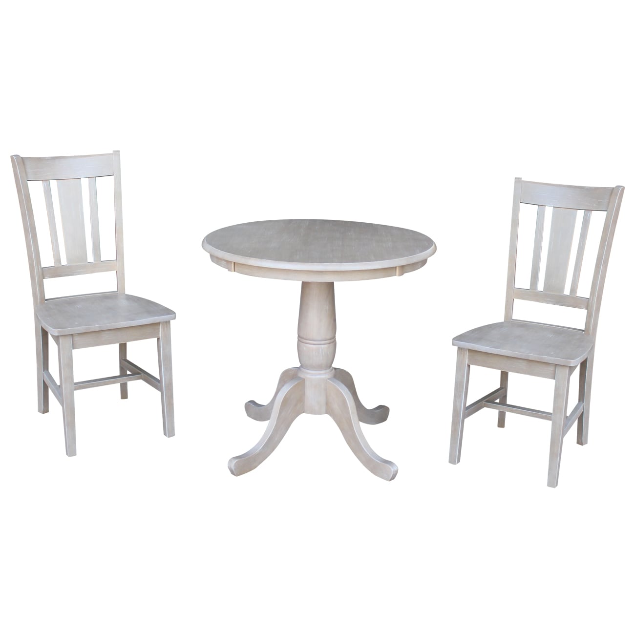 International Concepts Washed Gray Taupe Casual Dining Room Set with ...