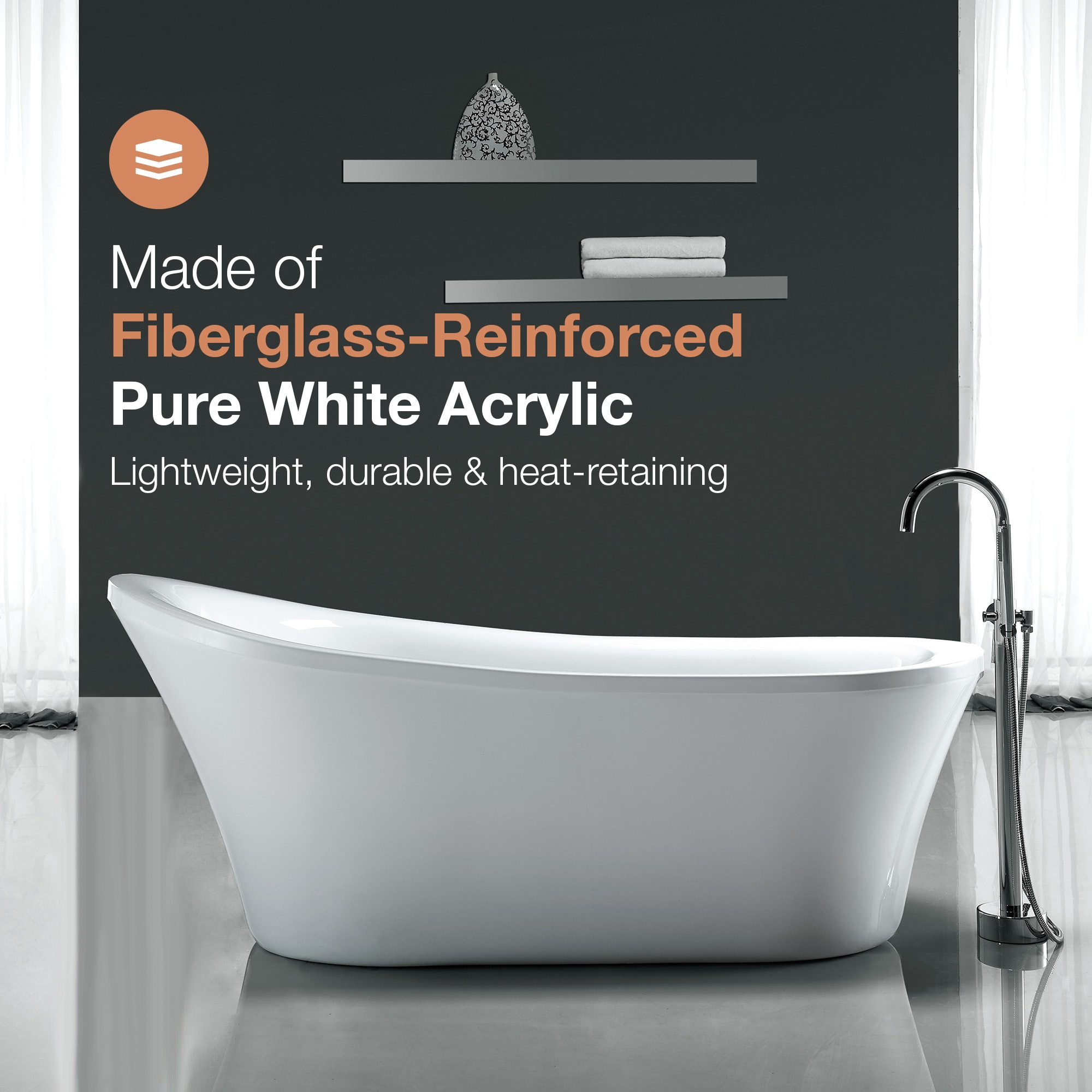 allen + roth RACHEL-70T bathtubs - View #7