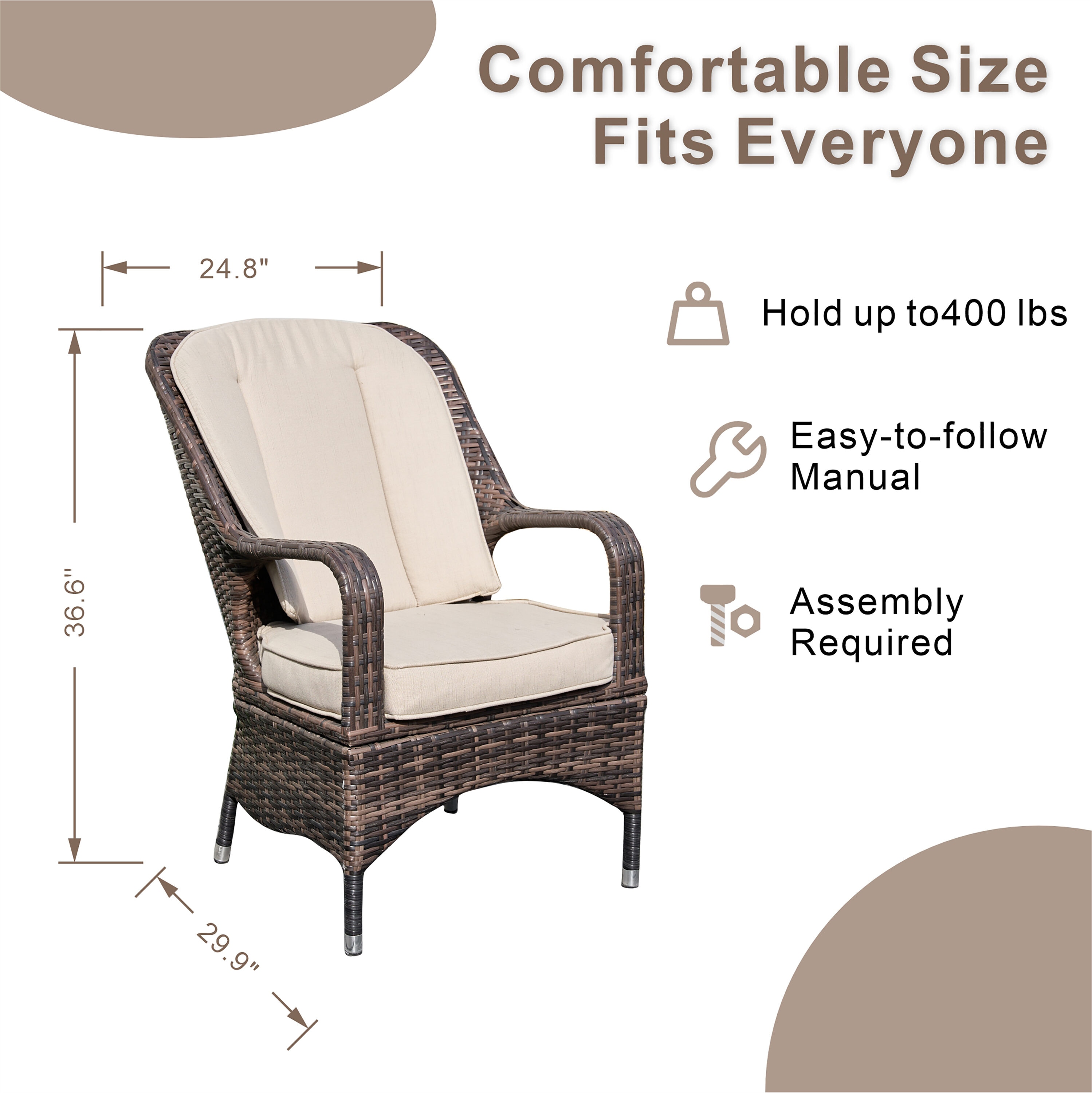 Moda Furnishings G3R-1403B-009-BR Patio-Conversation-Sets - View #7