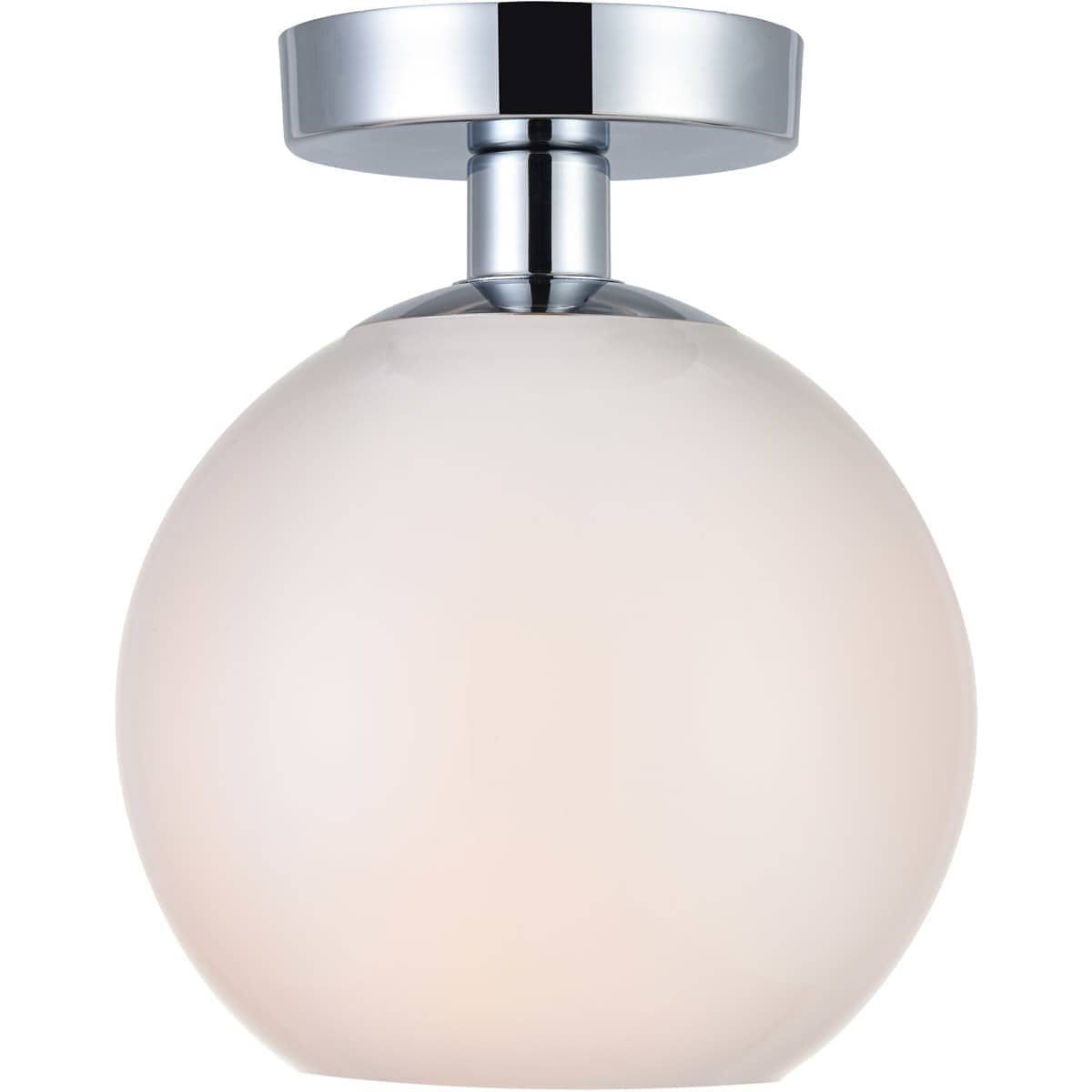 Elegant Lighting 1407814 Living District LD2205C Baxter 1 Light 8 inch Chrome Flush Mount Ceiling Light