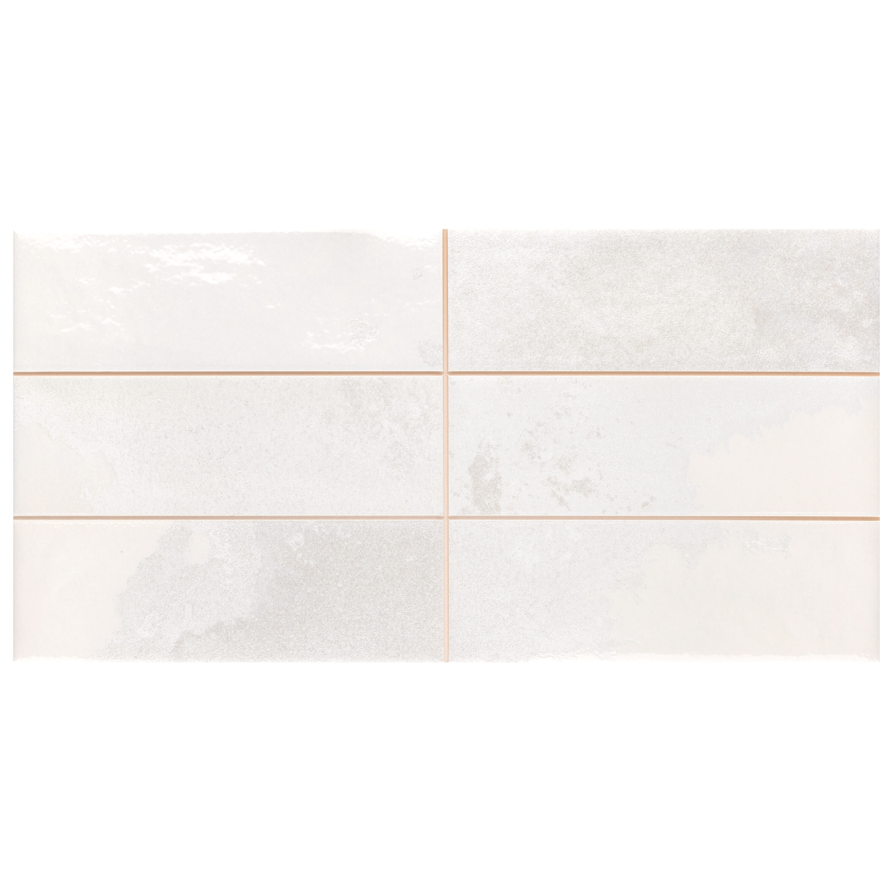 Affinity Tile S1WPE15TBWH Sample - Kings Luxe Tradition Brick White 7-in x 8-in Multi-finish Ceramic Wall Tile