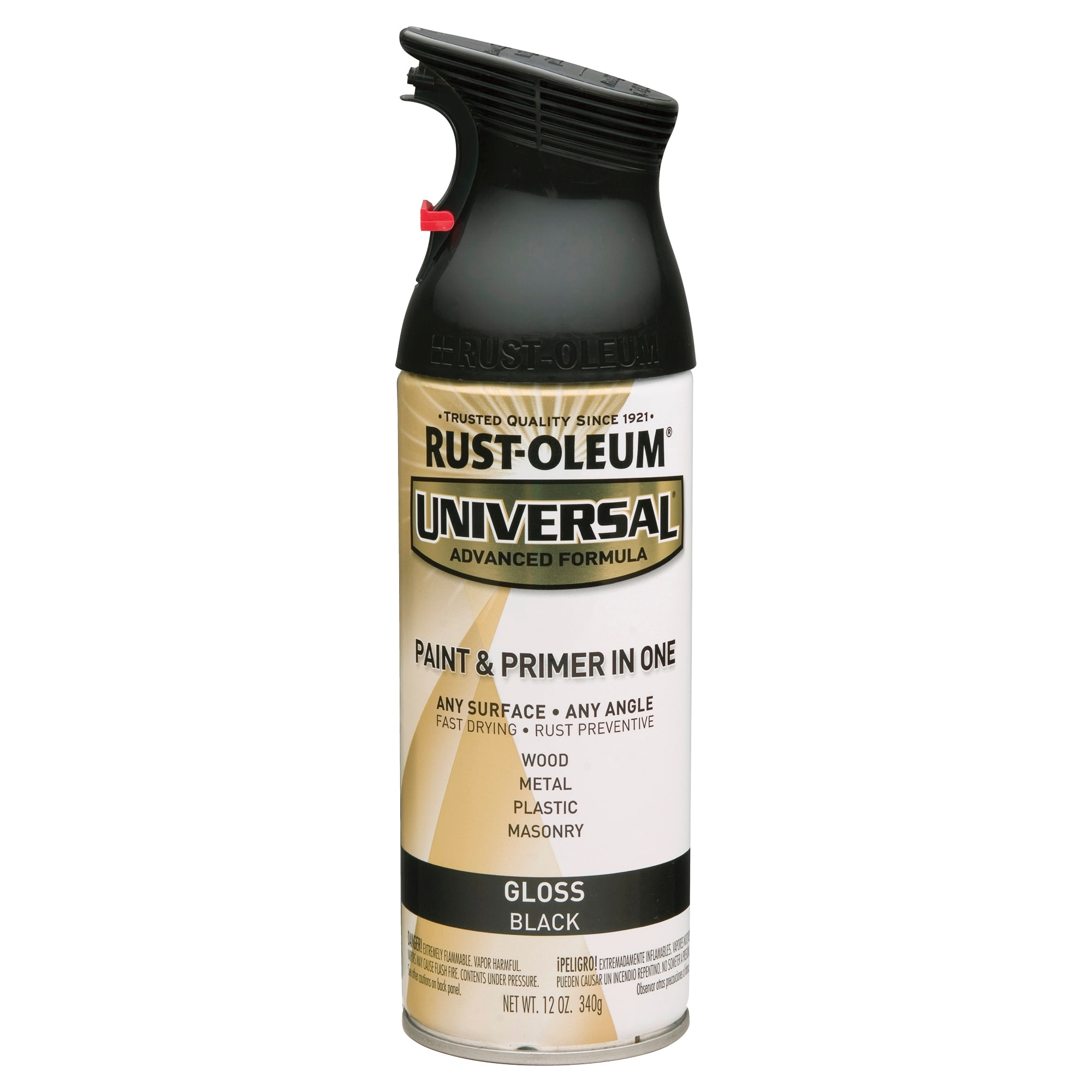 Rust-Oleum Stops Rust Gloss Black Spray Paint 12 oz