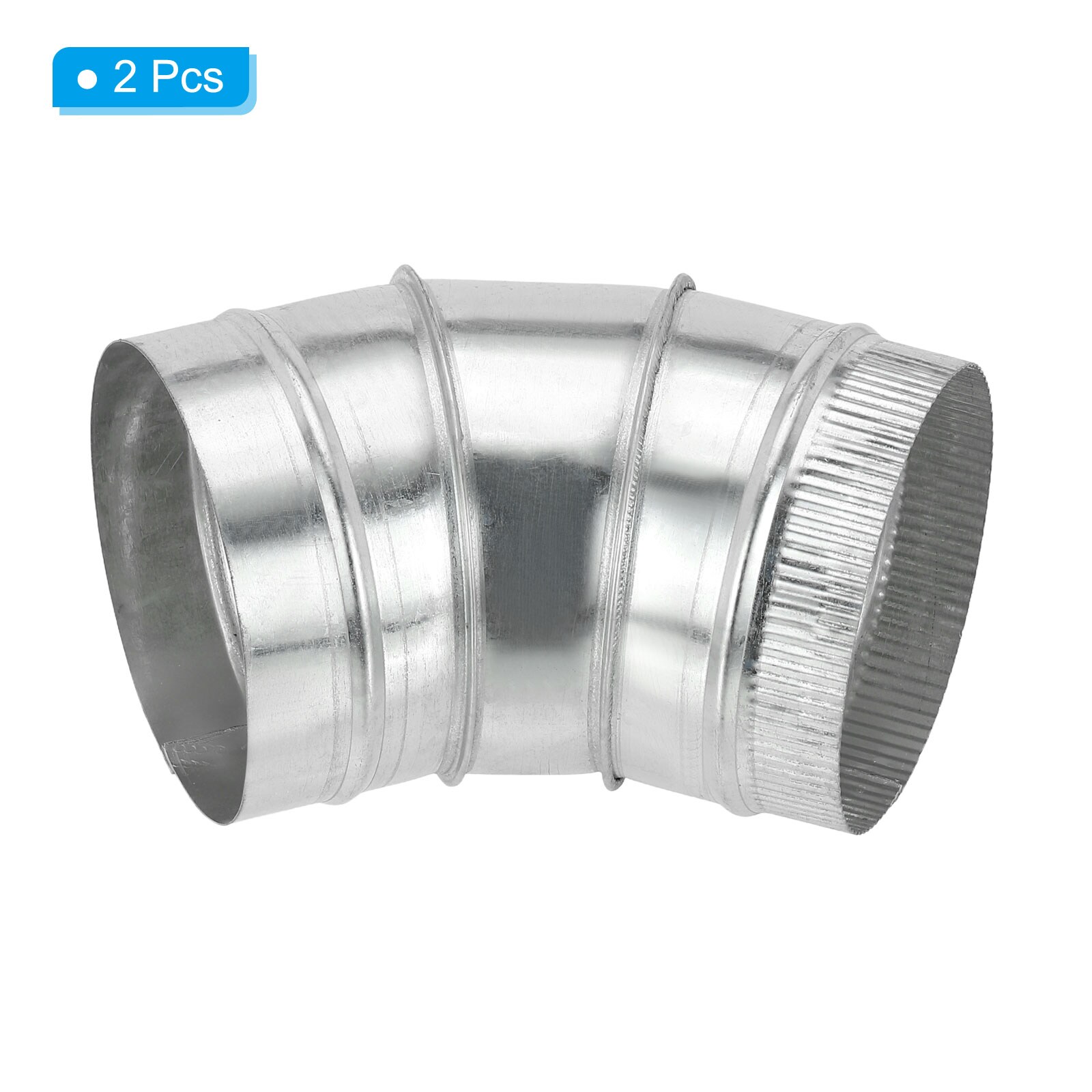 PATIKIL 2pcs 6-Inch OD 45 Degree Elbow Duct Pipe Connector HVAC ...