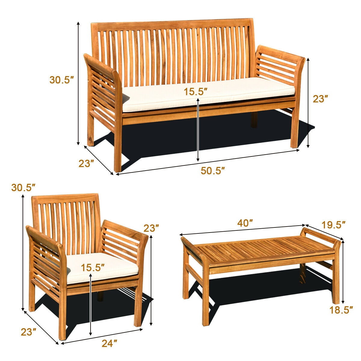 Forclover CKT-S00023 Patio-Conversation-Sets - View #7