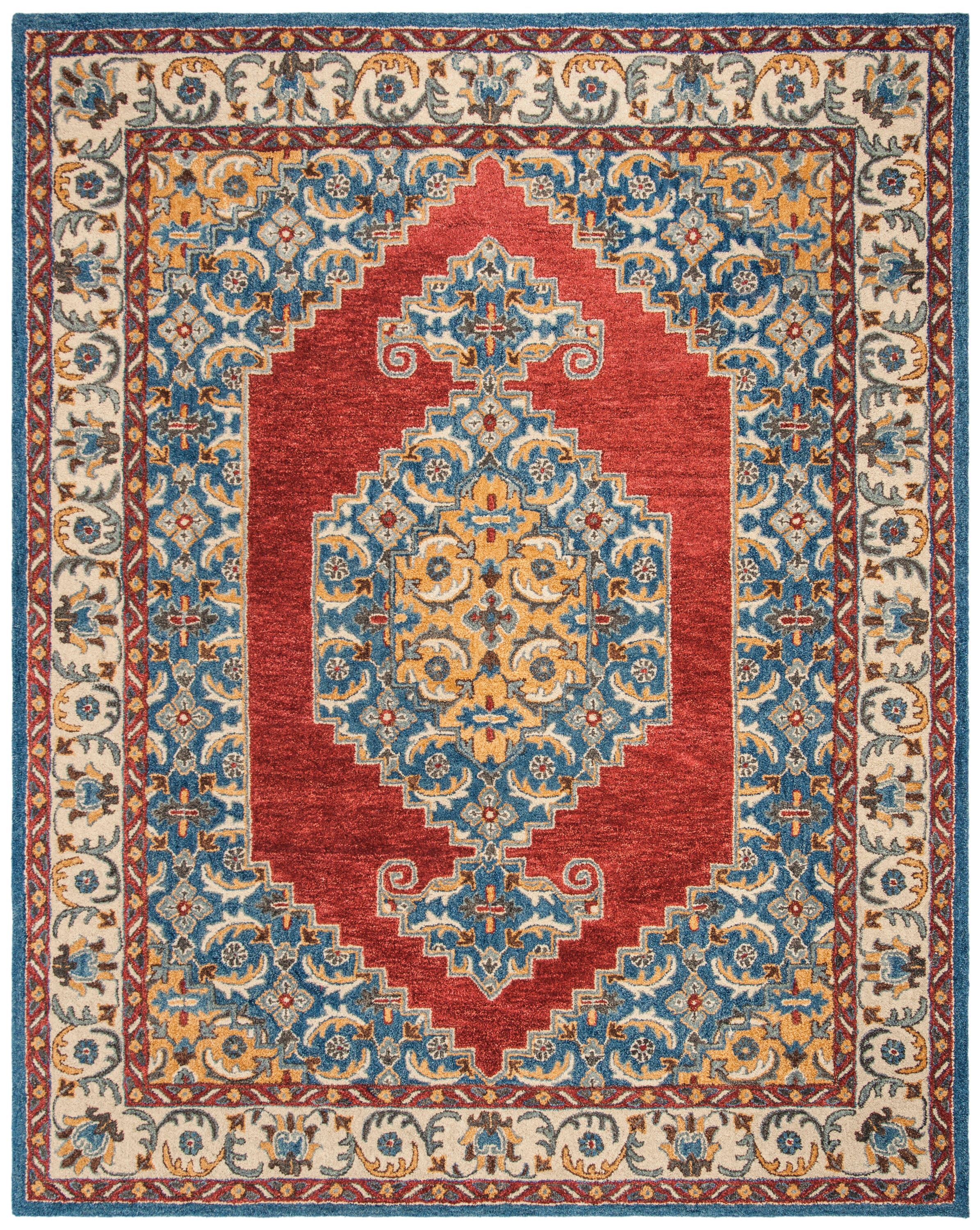 Antiquity 505M Blue Red 8in x 10in Rug