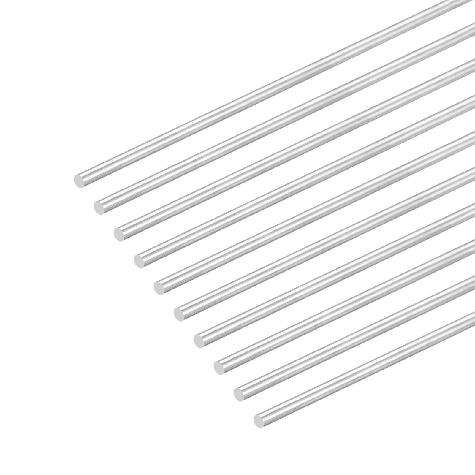 Unique Bargains S26030900UX3515 304 Stainless Steel Round Rods 3mm x 450mm Solid Shaft Rods for DIY Craft Model Car Helicopter Airplane 10pcs