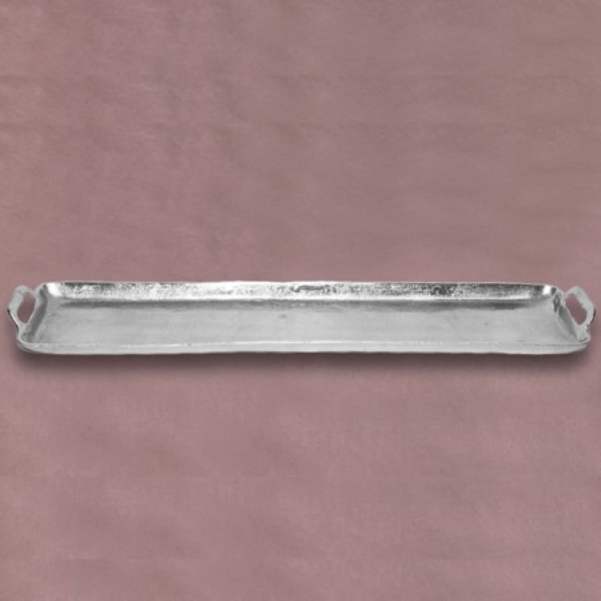 HomeRoots 4000388579 1.5-in x 5-in Silver Rectangle Serving Tray