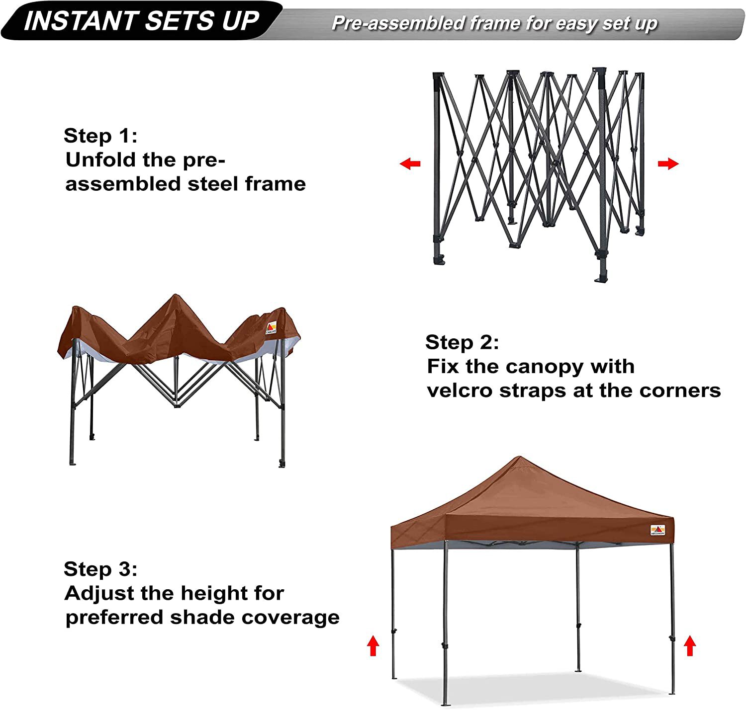 ABCCANOPY 10X10KK-BROWN Canopies-Sl - View #4