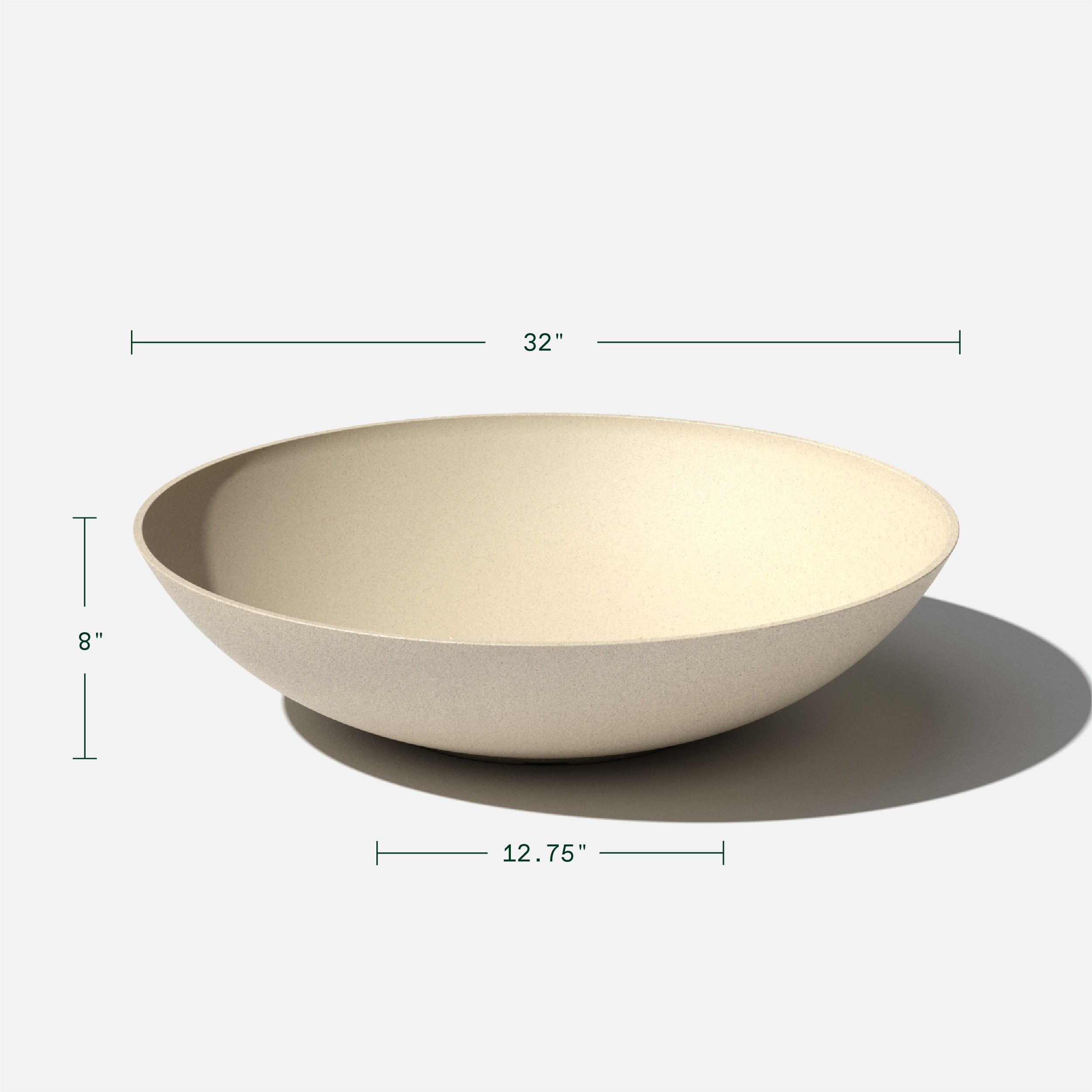 High Impact Oval Plastic Bonsai Pot with Feet - Tan