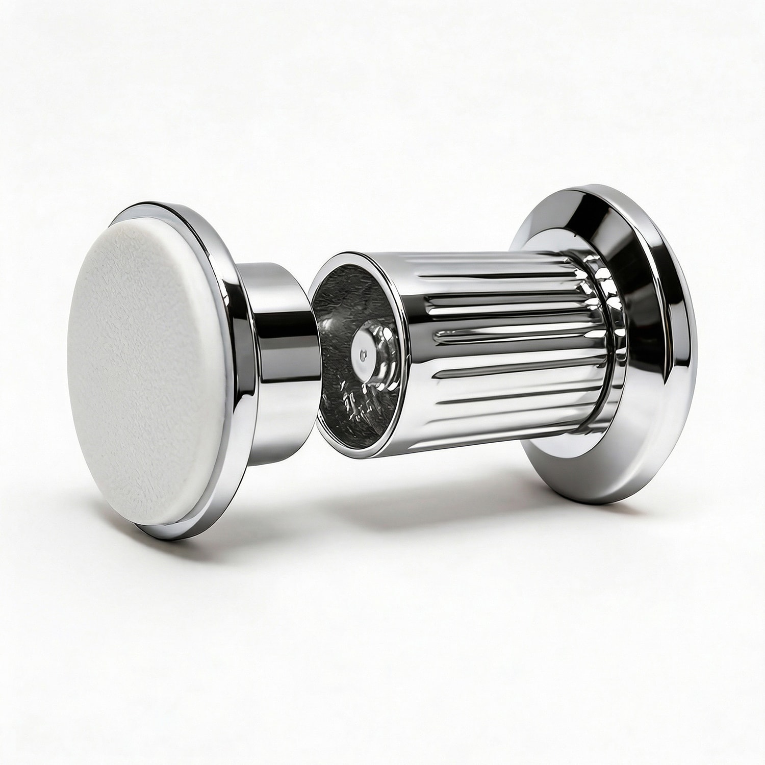 Highcraft Adjustable Jiffy Shower Curtain Rod Flange Die Cast Chrome Plated Finish