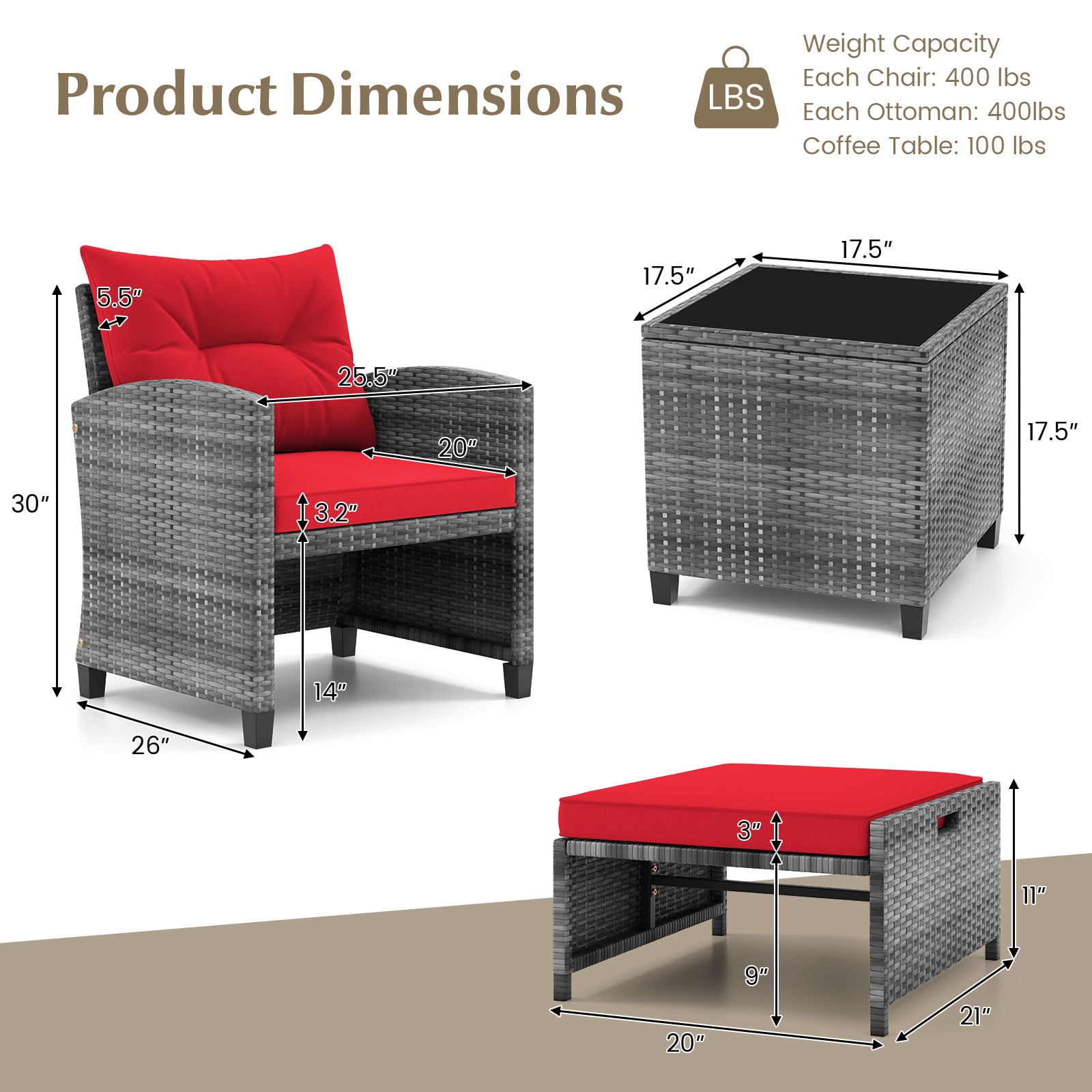 Poinic CWJ72144RE-X Patio-Conversation-Sets - View #3