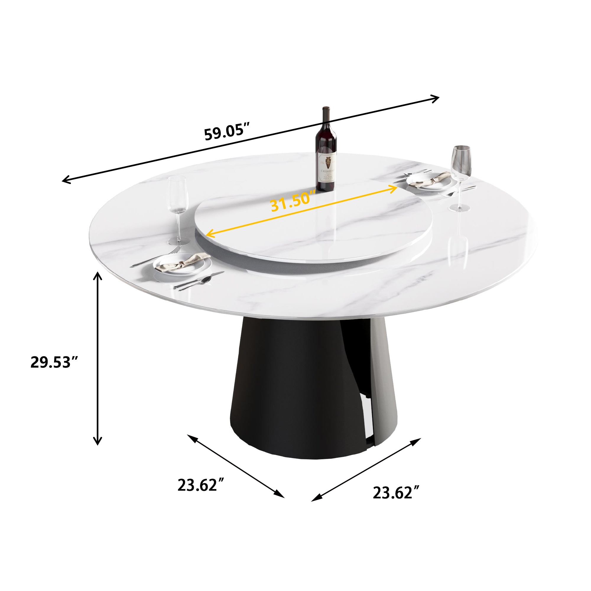 BuotiqHom DH-AT-150W80W-3B Dining-Tables - View #3