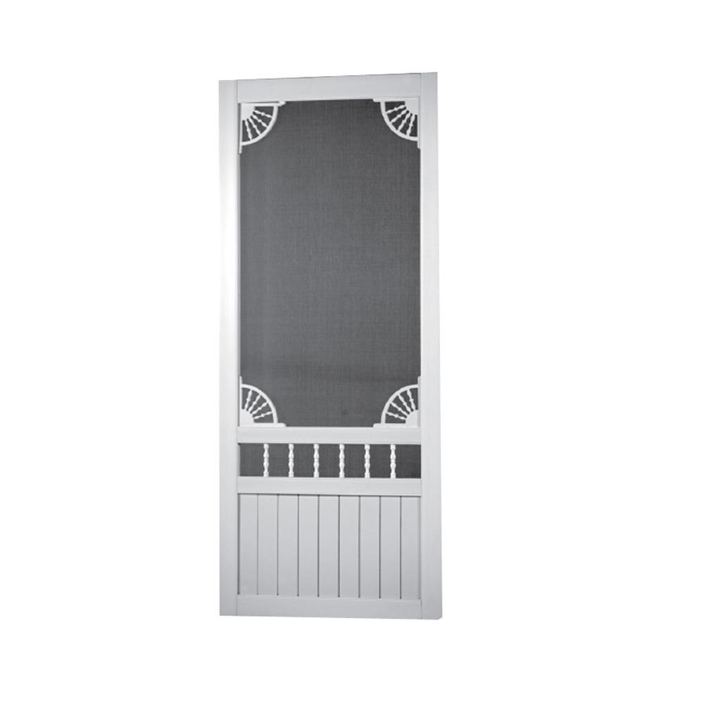 Screen Tight Laurel Bay 36in x 80in White Vinyl Frame Hinged