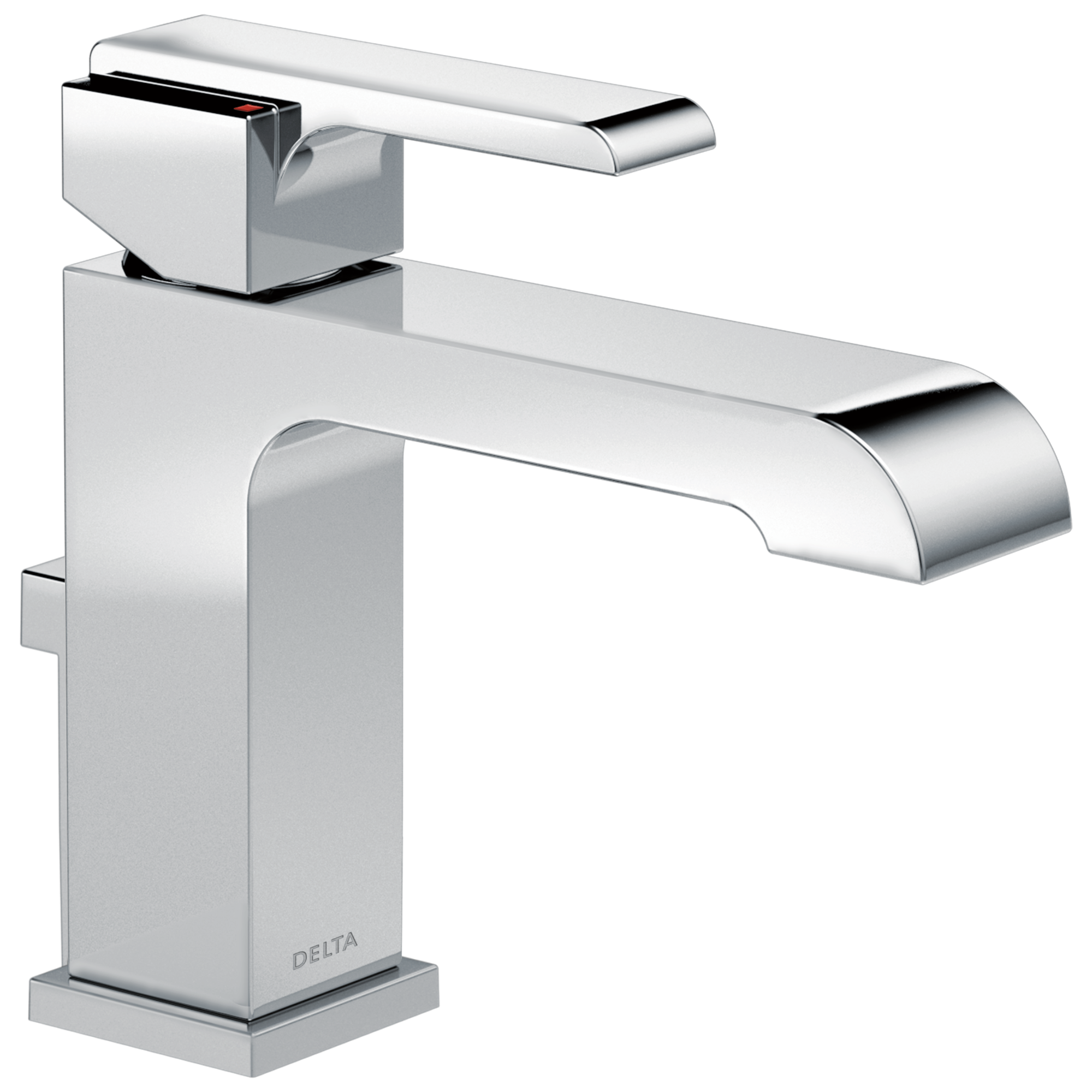 Delta 567LF-HGM-MPU Ara Chrome 4-in centerset 1-handle WaterSense Mid-arc Residential Handle Bathroom Sink Faucet with Drain with Deck Plate