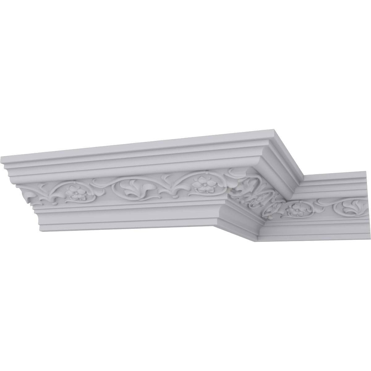 Ekena Millwork MLD03X03X04ME 3-3/8-in T x 3-in W x 7-ft 10-1/2-in L Primed Urethane MLD03X03X04ME Crown Moulding
