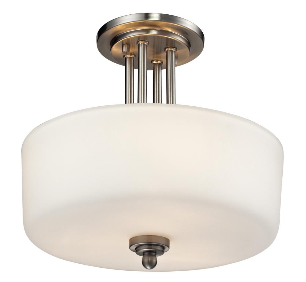 Z-Lite 434-SF-BN Cardinal 1 -Light 13-in Brushed Nickel Semi Flush Mount Light