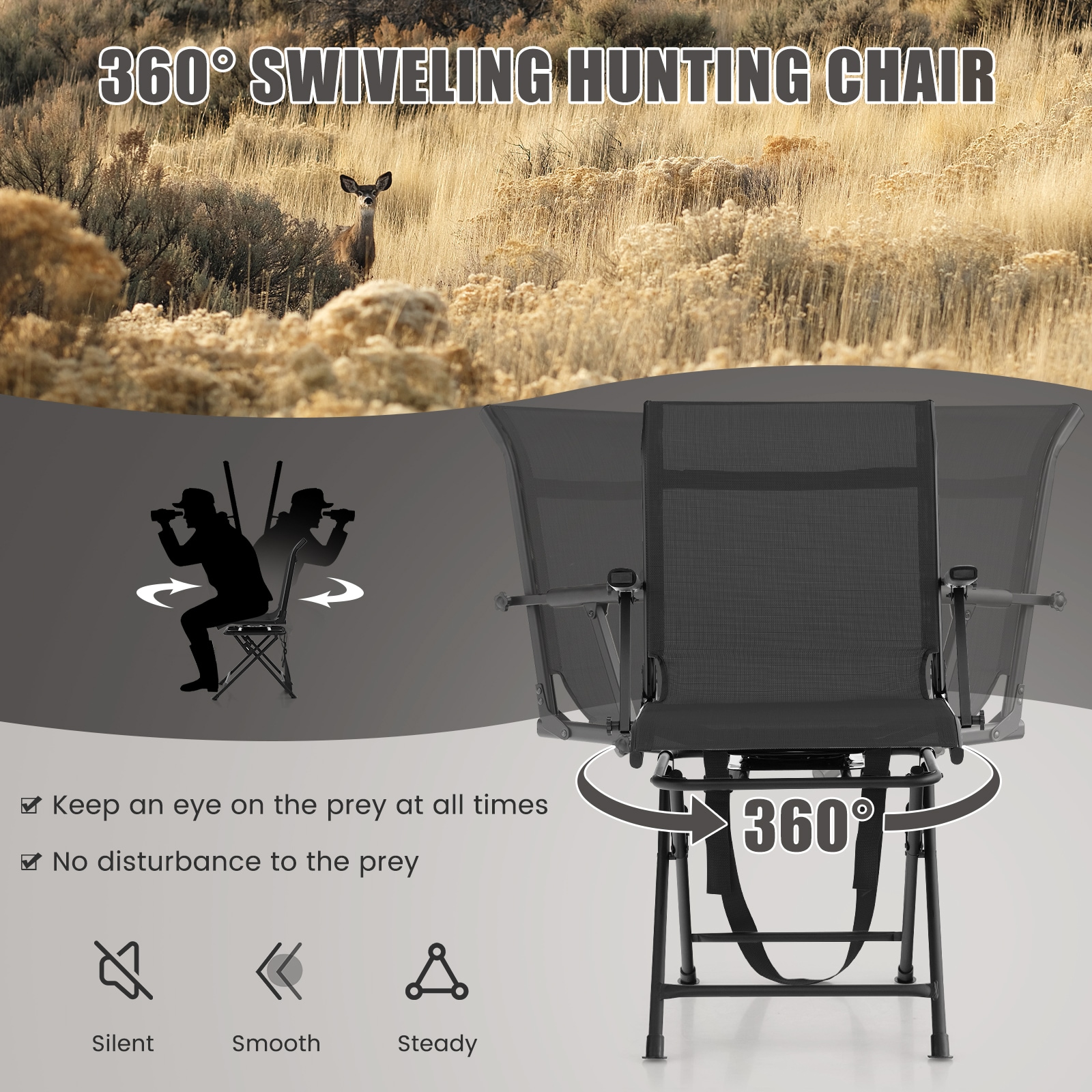 LIVIZA DOG70412BK Beach-Camping-Chairs - View #3