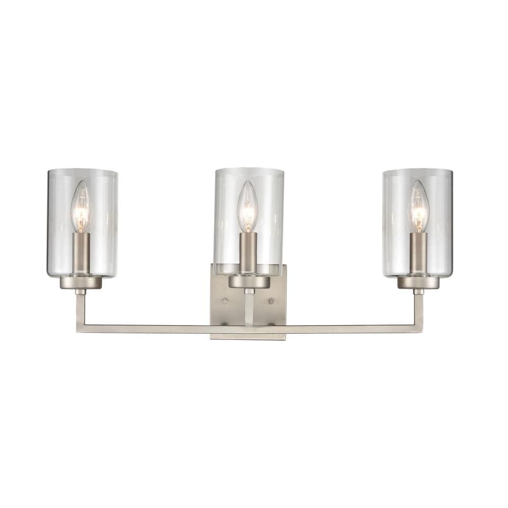 Thomas Lighting CN240132 West End 23-in 3 -Light Brushed Steel Transitional Vanity light