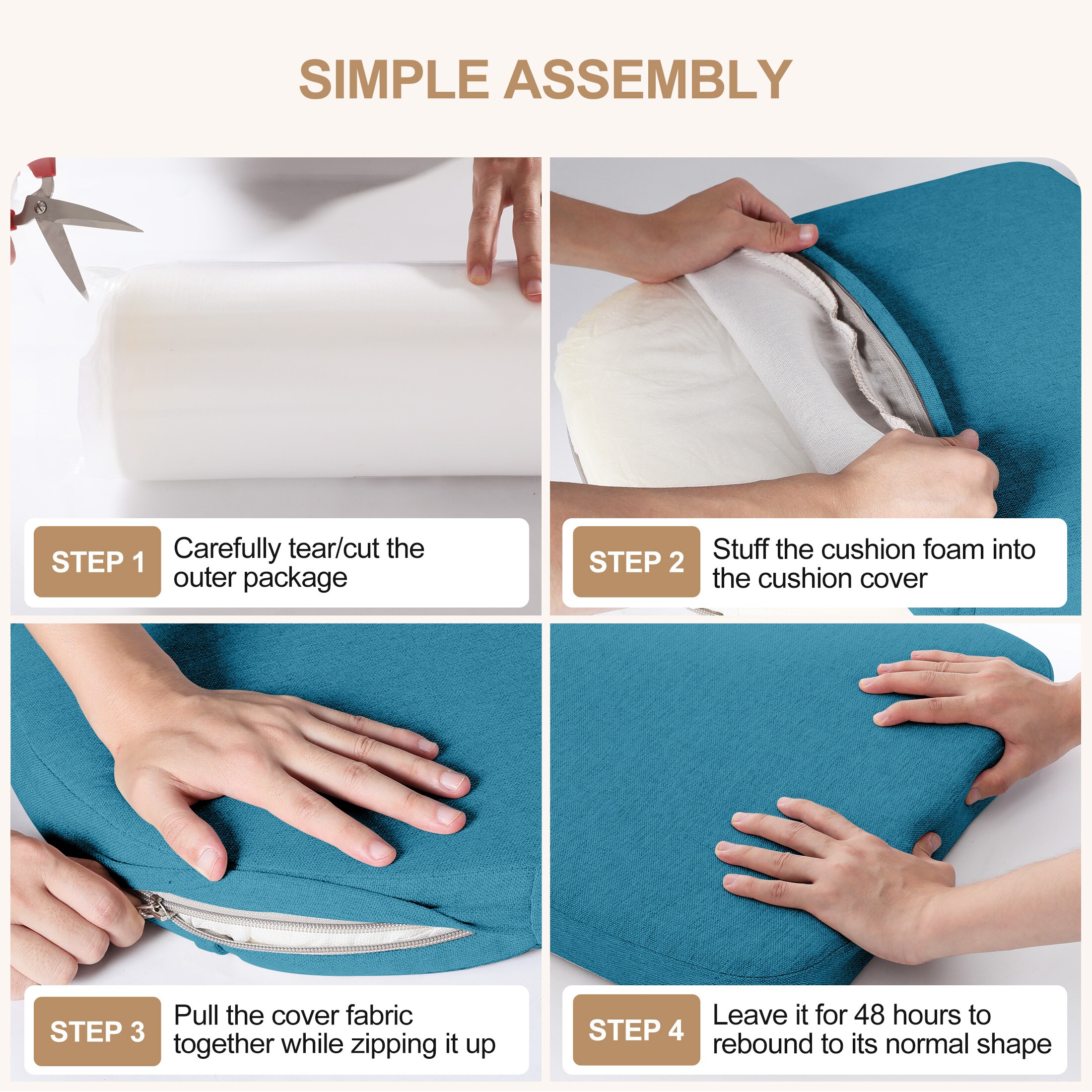 AAAAAcessories LS-DCCLU-LANLV-4P Indoor-Chair-Cushions - View #9