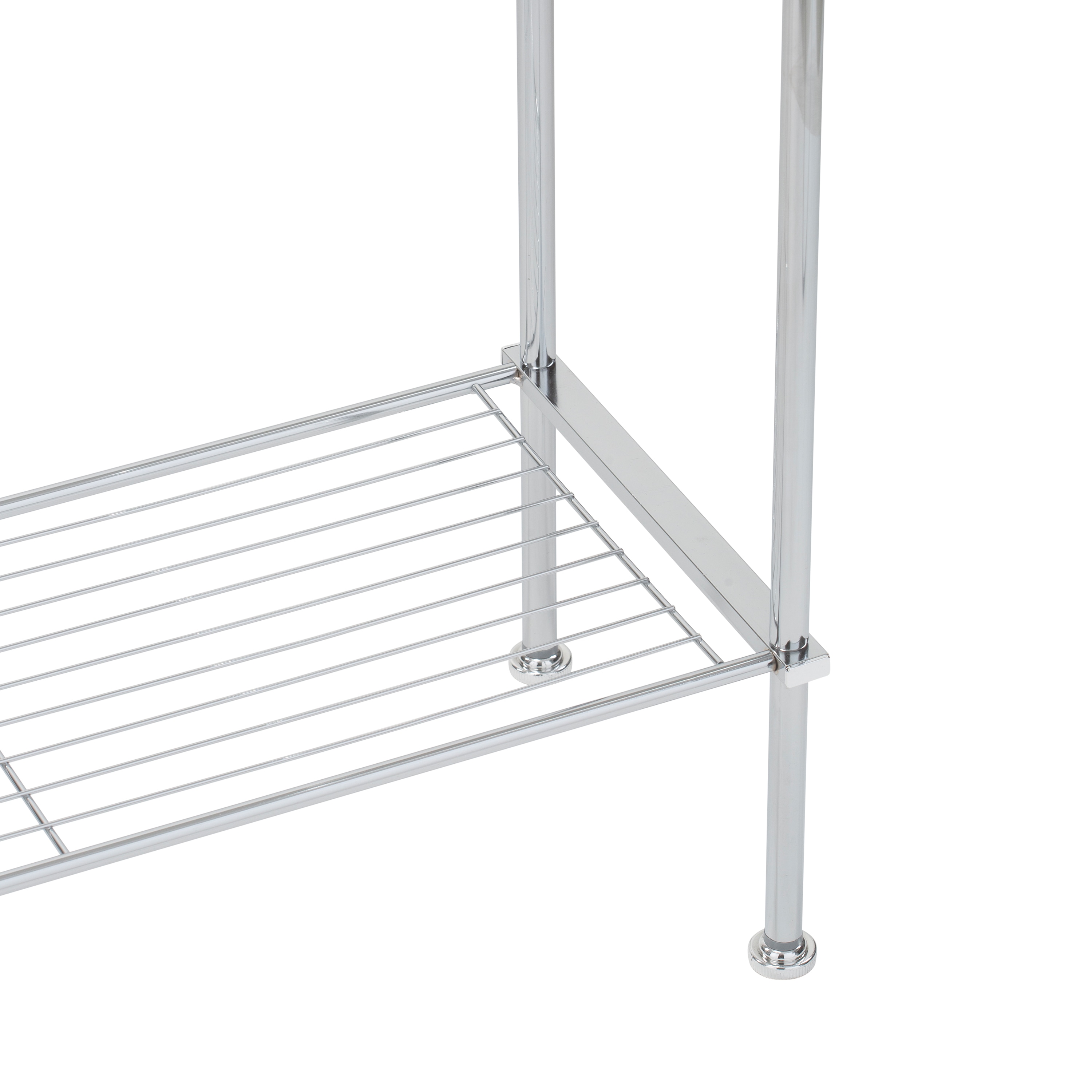 Organize It All Chrome 2-Tier Metal Wall Mount Bathroom Shelf (19.62-in x  22.5-in x 6.87-in)