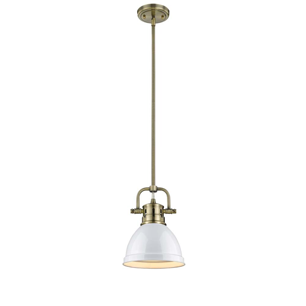 Golden Lighting 3604-M1L AB-WH Pendant-Lights - View #2