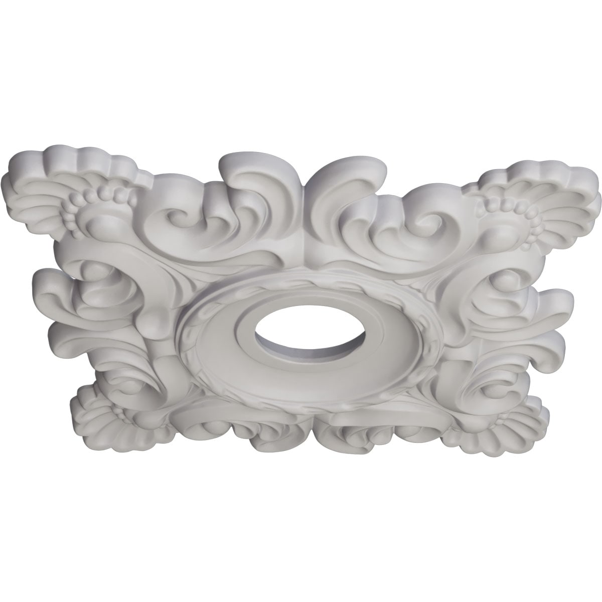 Ultra Pure White Ornate Ceiling Medallion 18"
