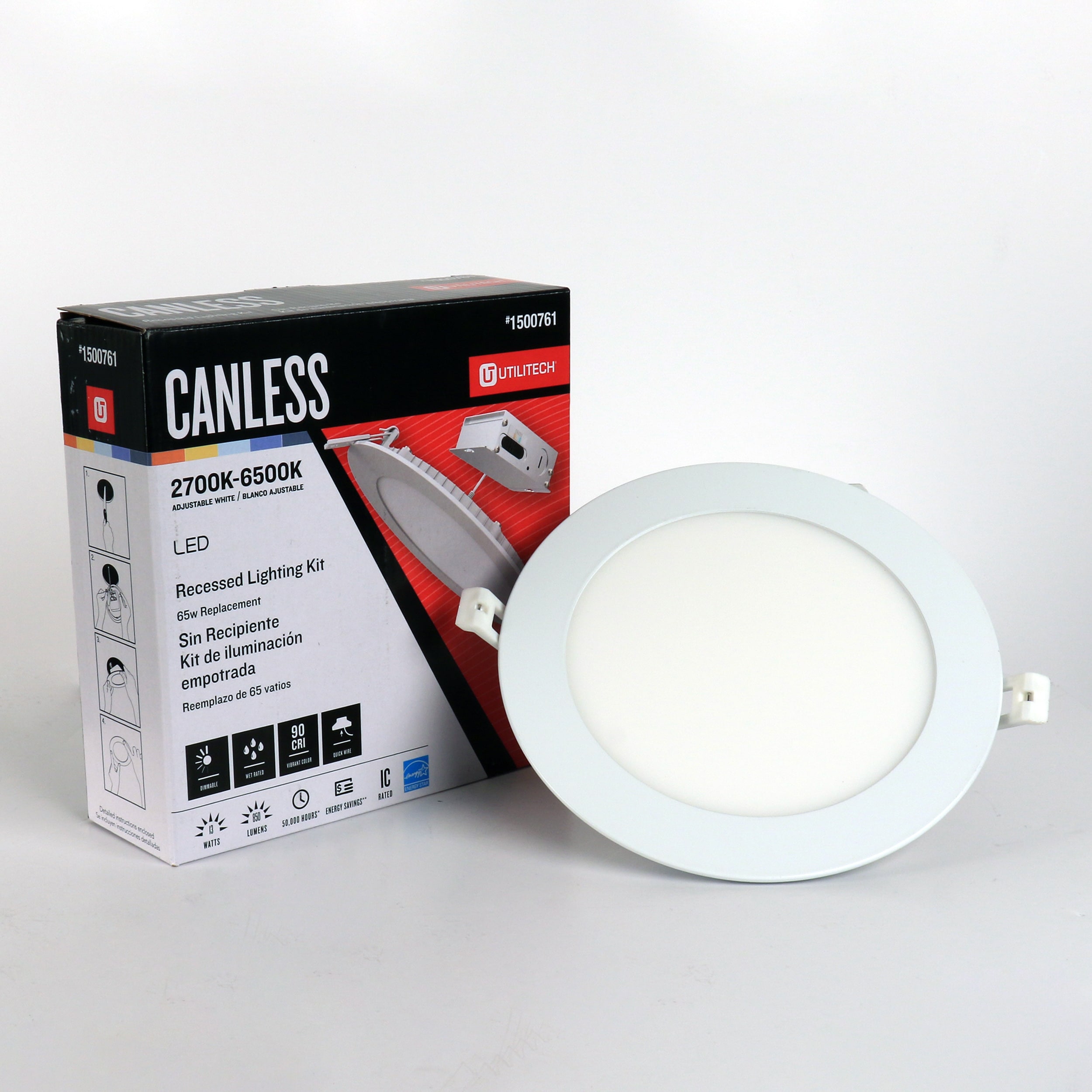 utilitech canless 2700k 6500k manual