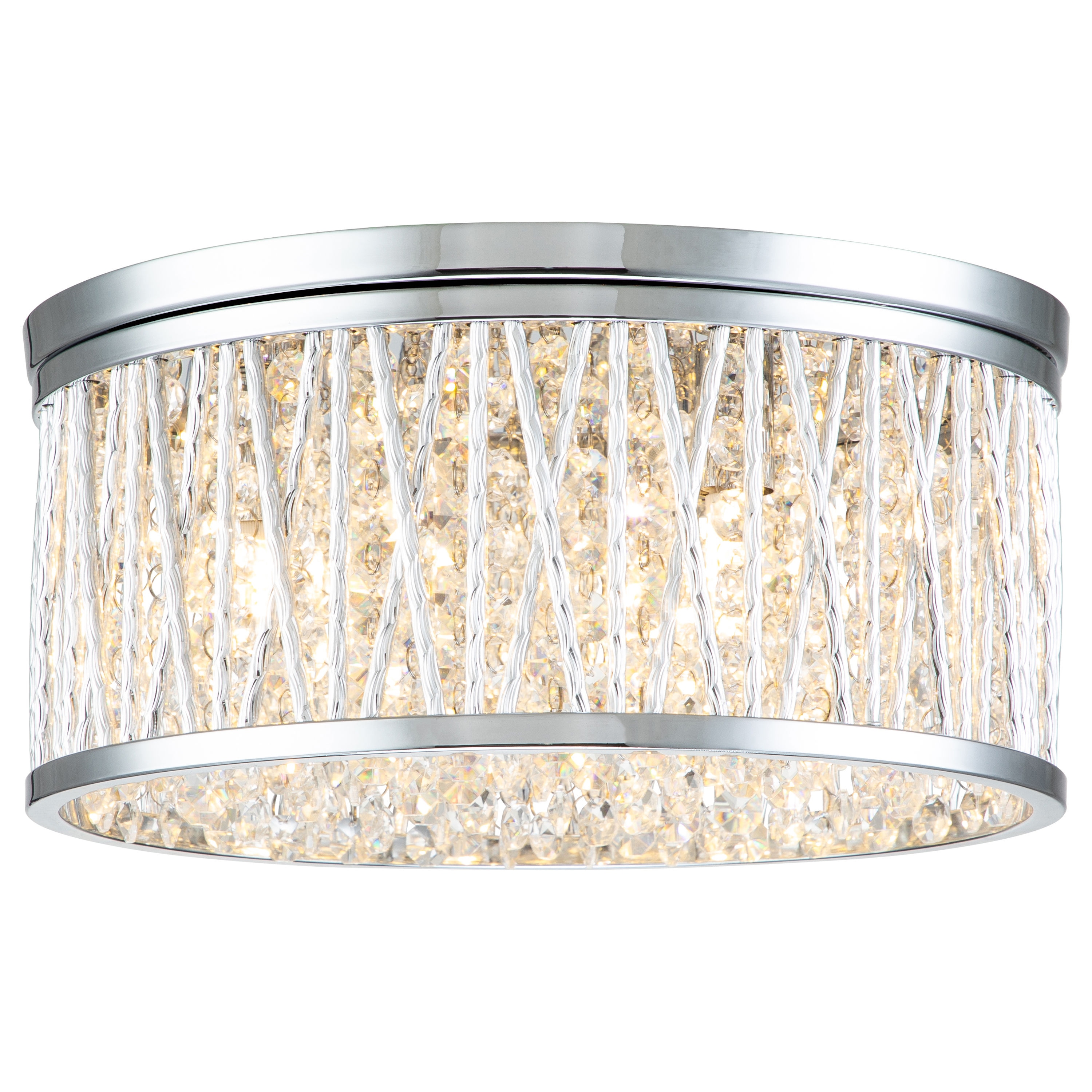 C Cattleya CA2285-FM 3-Light Polished Chrome LED Flush Mount Light