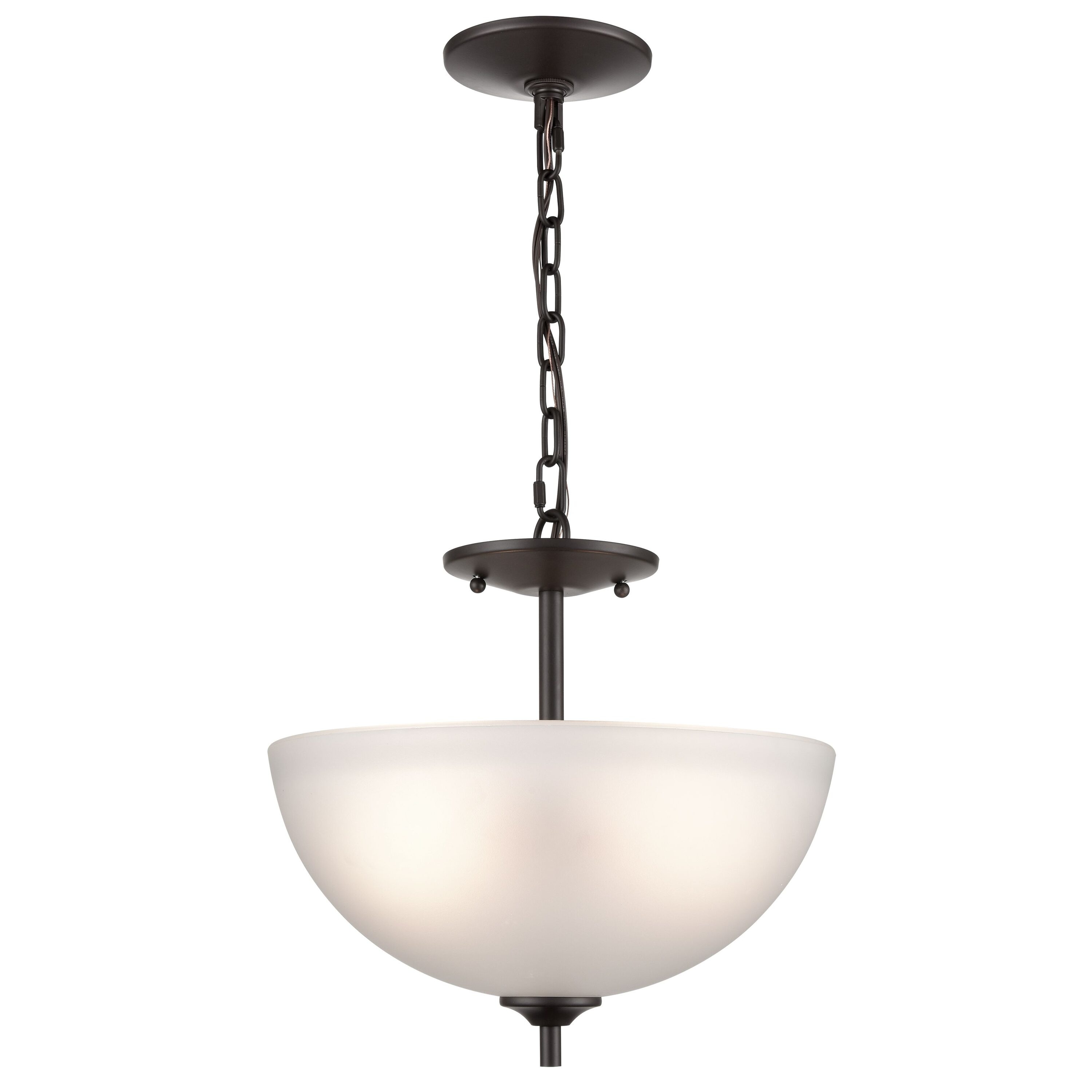 Westmore by ELK Lighting LW-20240605127 Chicory 2 -Light Oil Rubbed Bronze Transitional Dome Hanging Pendant light