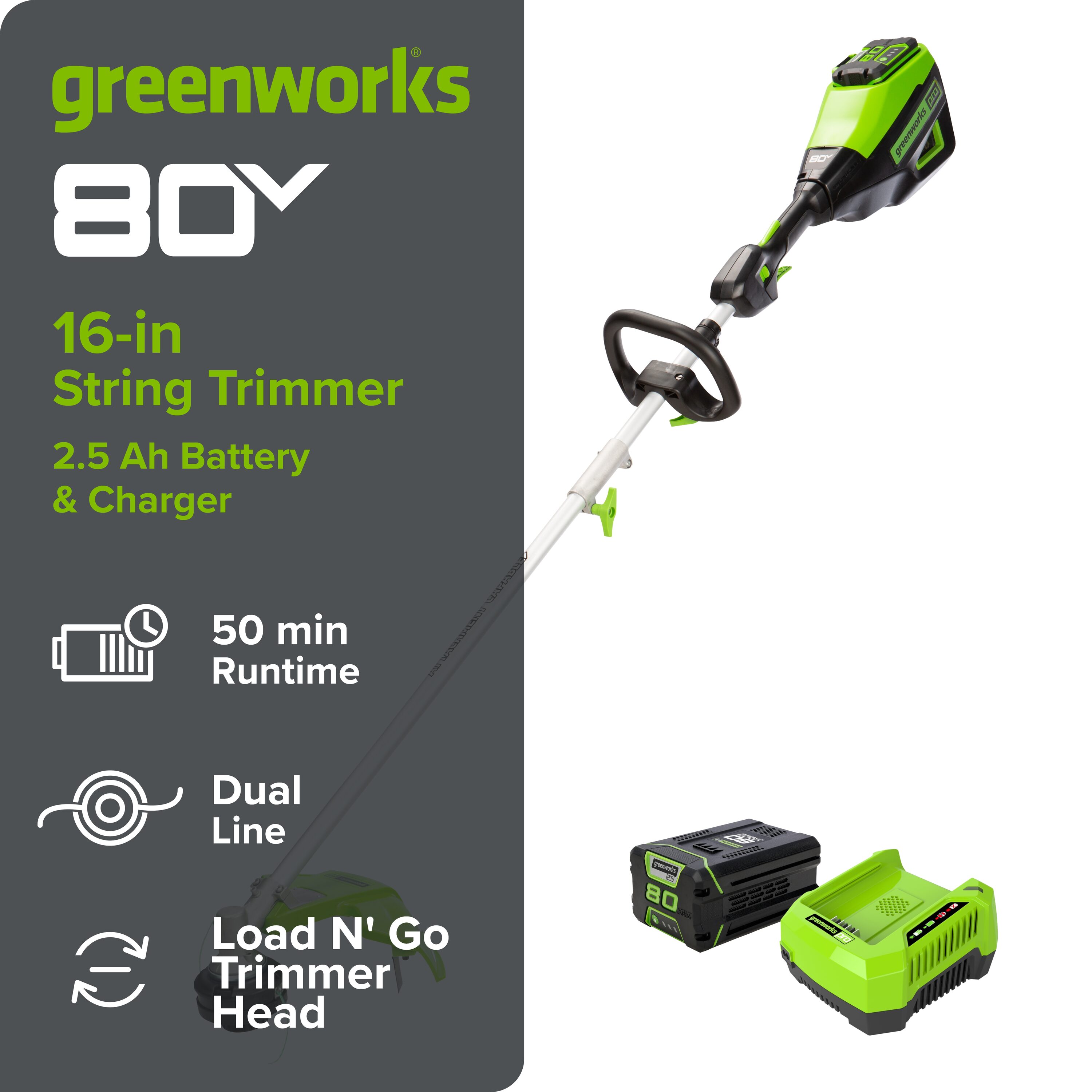 Greenworks Pro ST80L252 Cordless-String-Trimmers - View #2
