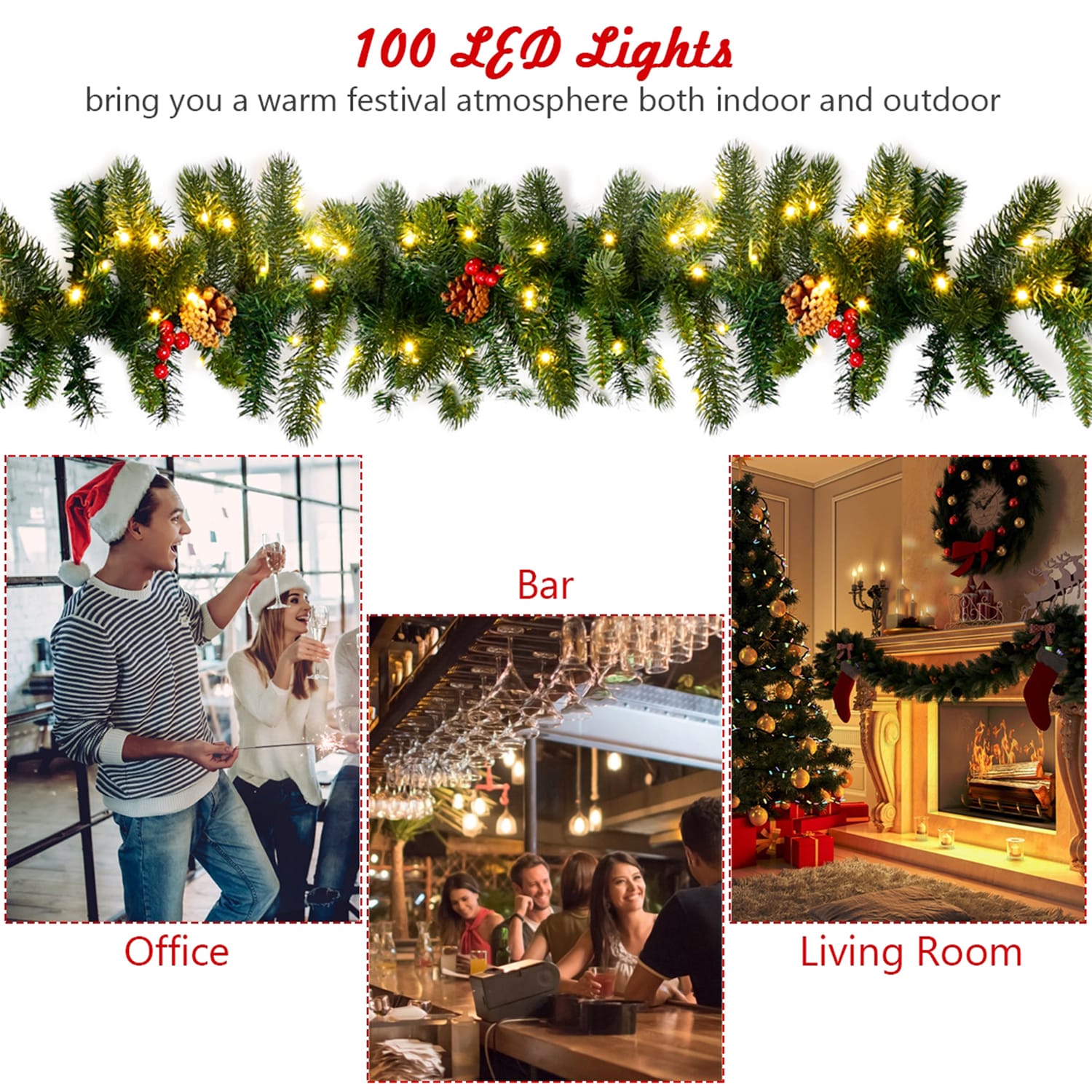 Forclover HYFE-22798 Artificial-Christmas-Wreaths - View #8