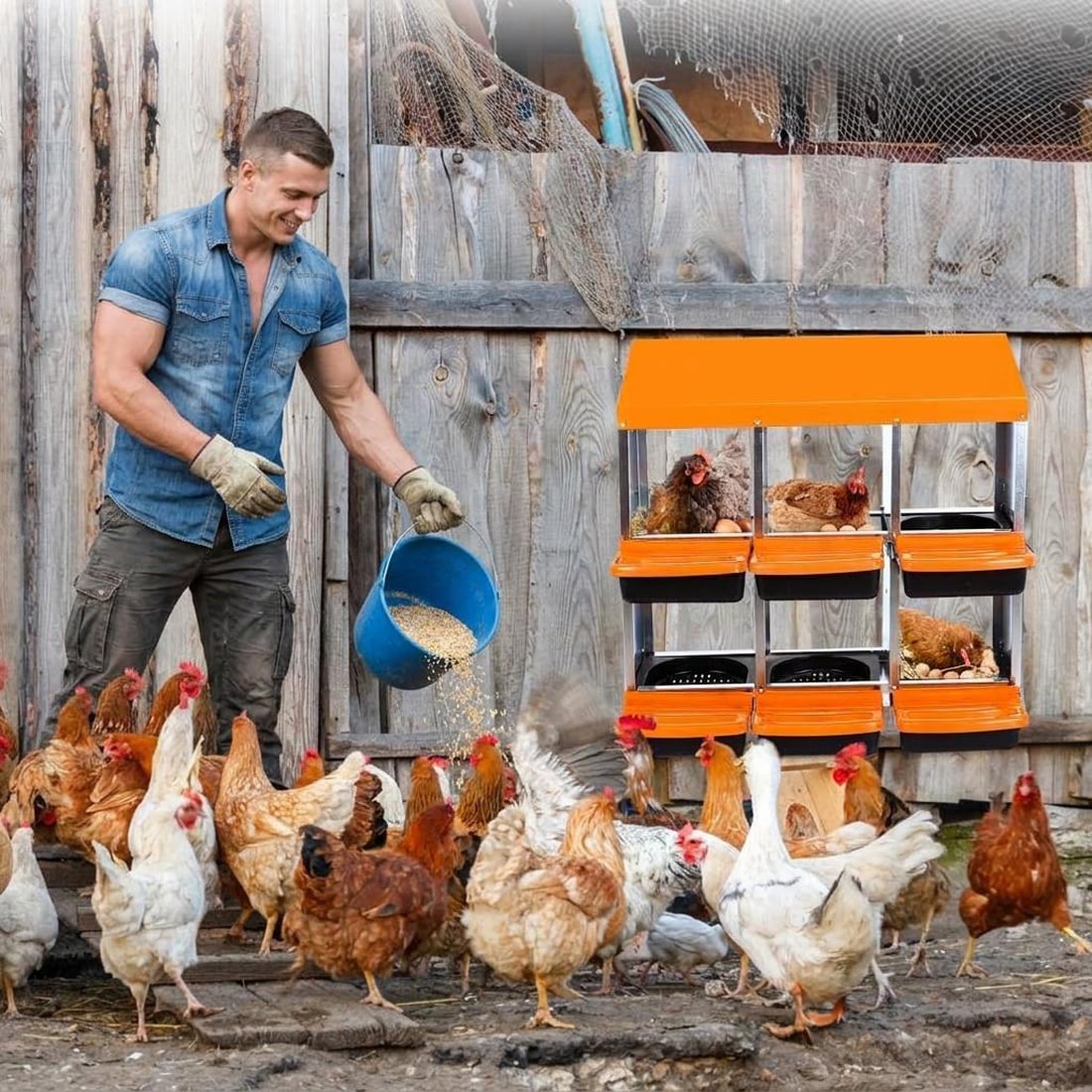 DEXSO DM-RTQUQGZ3UCJ-5TMT Chicken-Coops-Rabbit-Hutches - View #3
