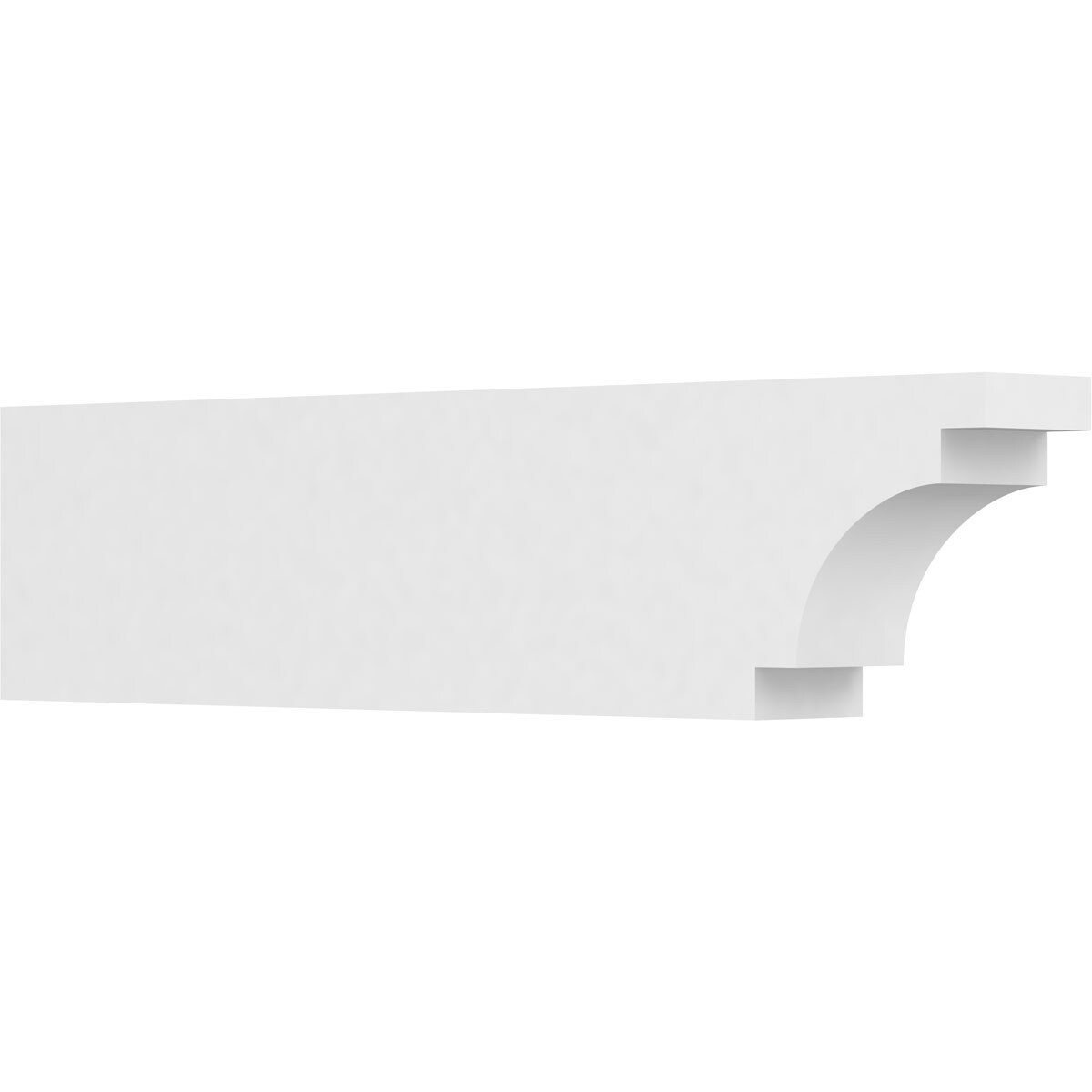 Ekena Millwork RFTP05X10X42MED Standard Mediterranean 5-in X 10-in X 42-in White PVC Rafter tail