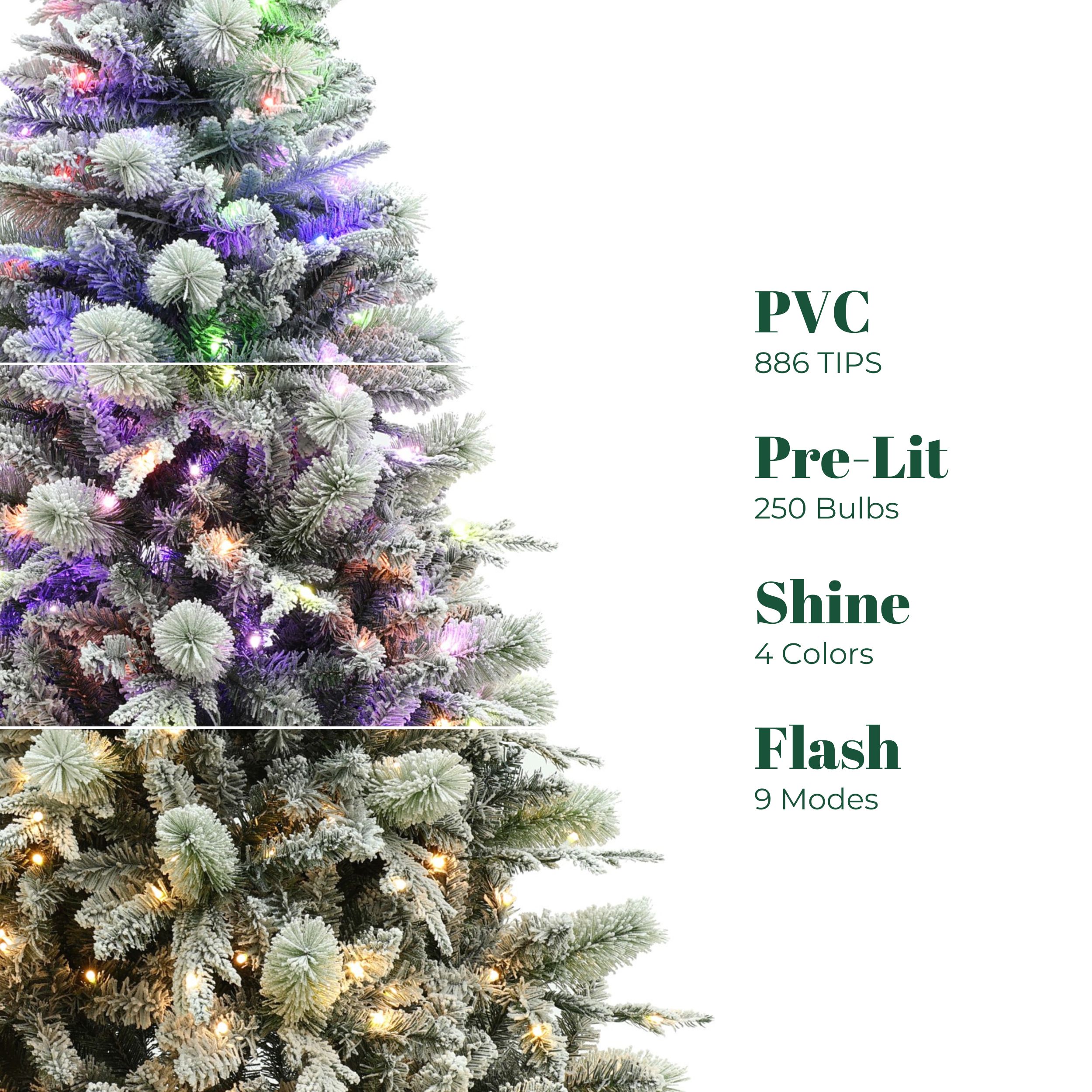 LuxenHome WHAP1786 Artificial-Christmas-Trees - View #15